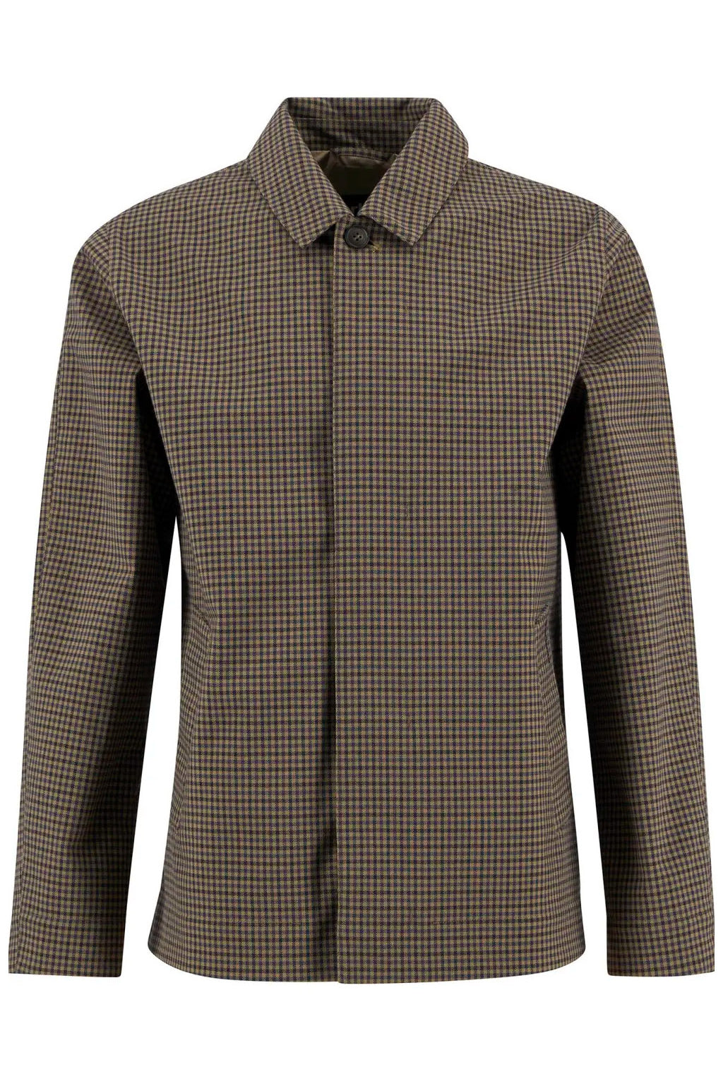 Barbour Lorden Short Showerproof Jacket - Stone/Navy Check