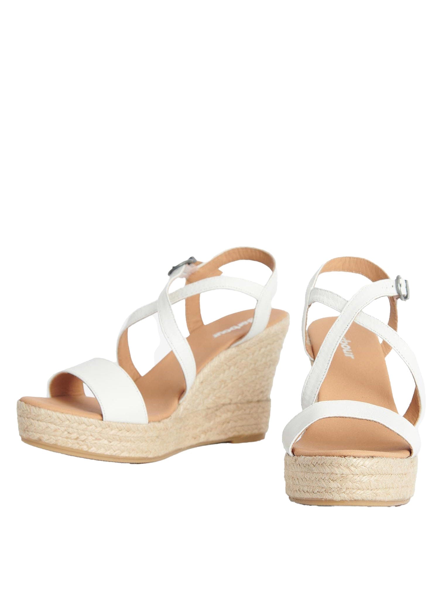 Barbour Lucia Espadrille Wedges - Classic White