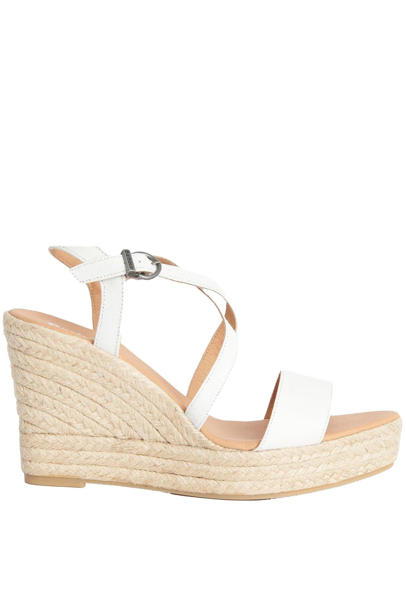 Barbour Lucia Espadrille Wedges - Classic White