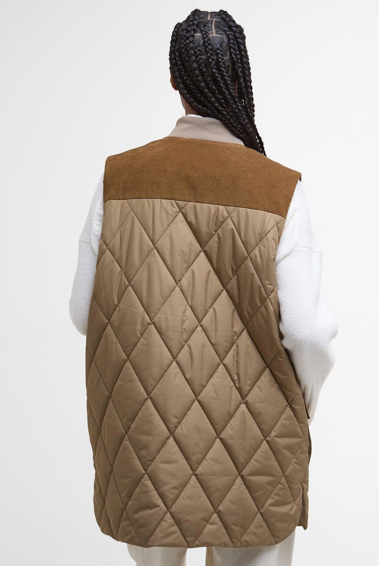 Barbour Lydia Gilet - Military Brown/Ancient Tartan