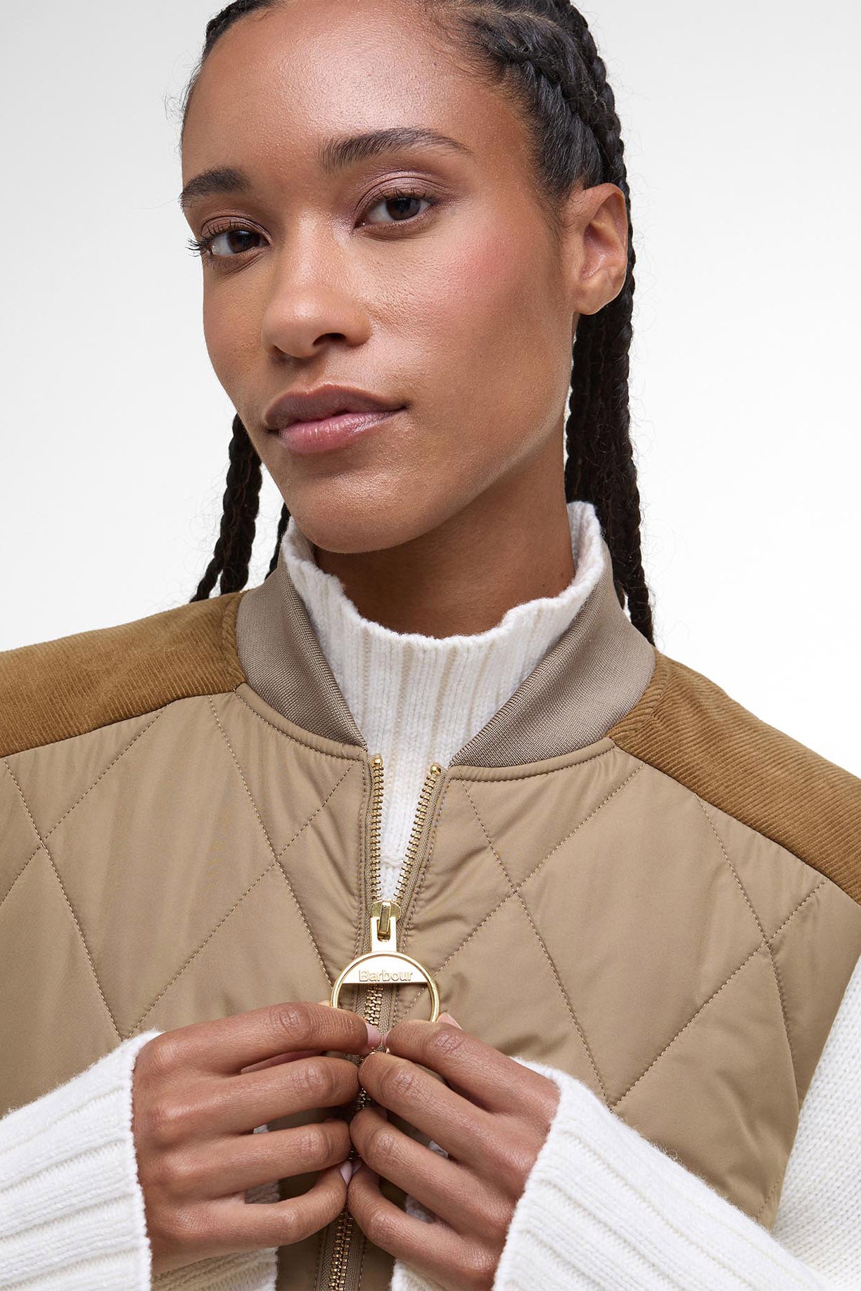 Barbour Lydia Gilet - Military Brown/Ancient Tartan