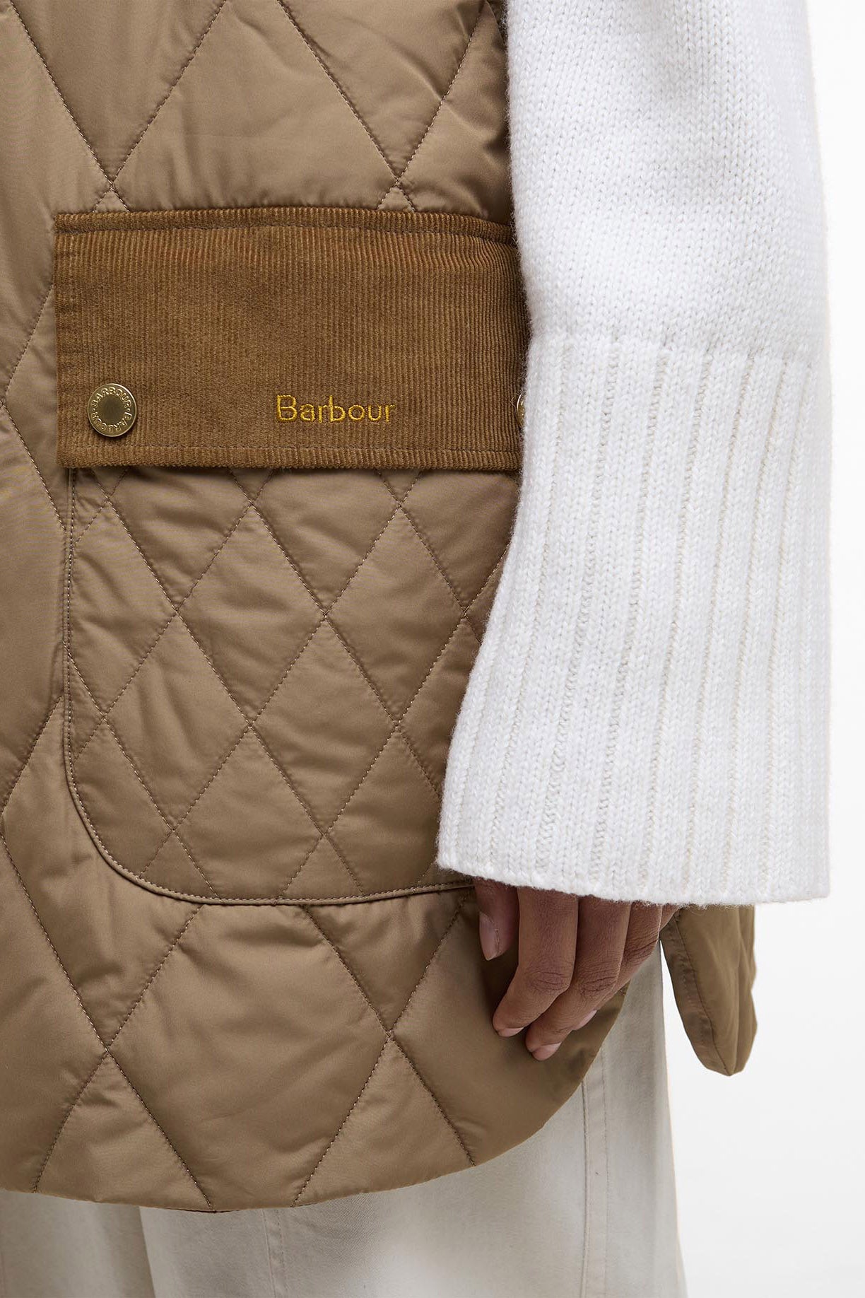 Barbour Lydia Gilet - Military Brown/Ancient Tartan