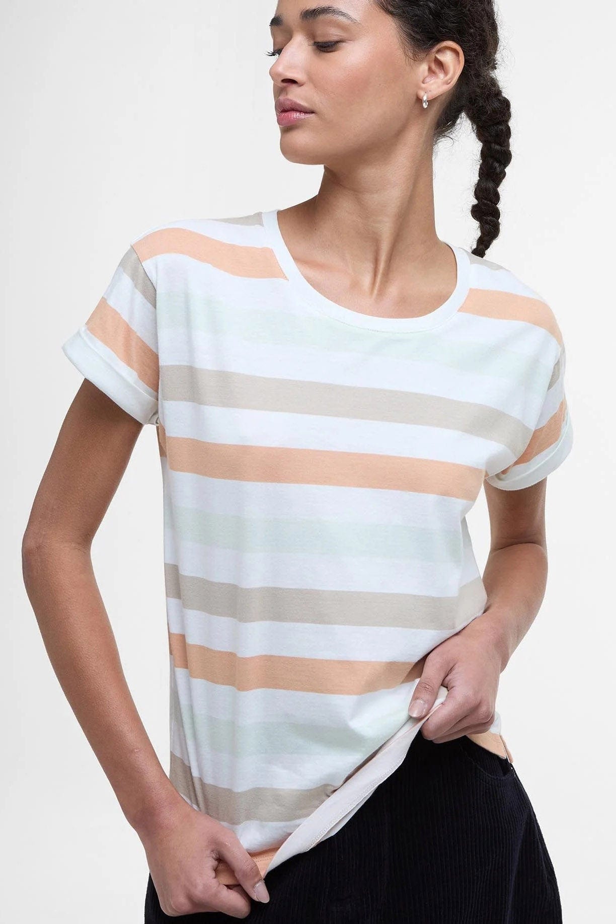 Barbour Lyndale T-Shirt Top - Toast Stripe