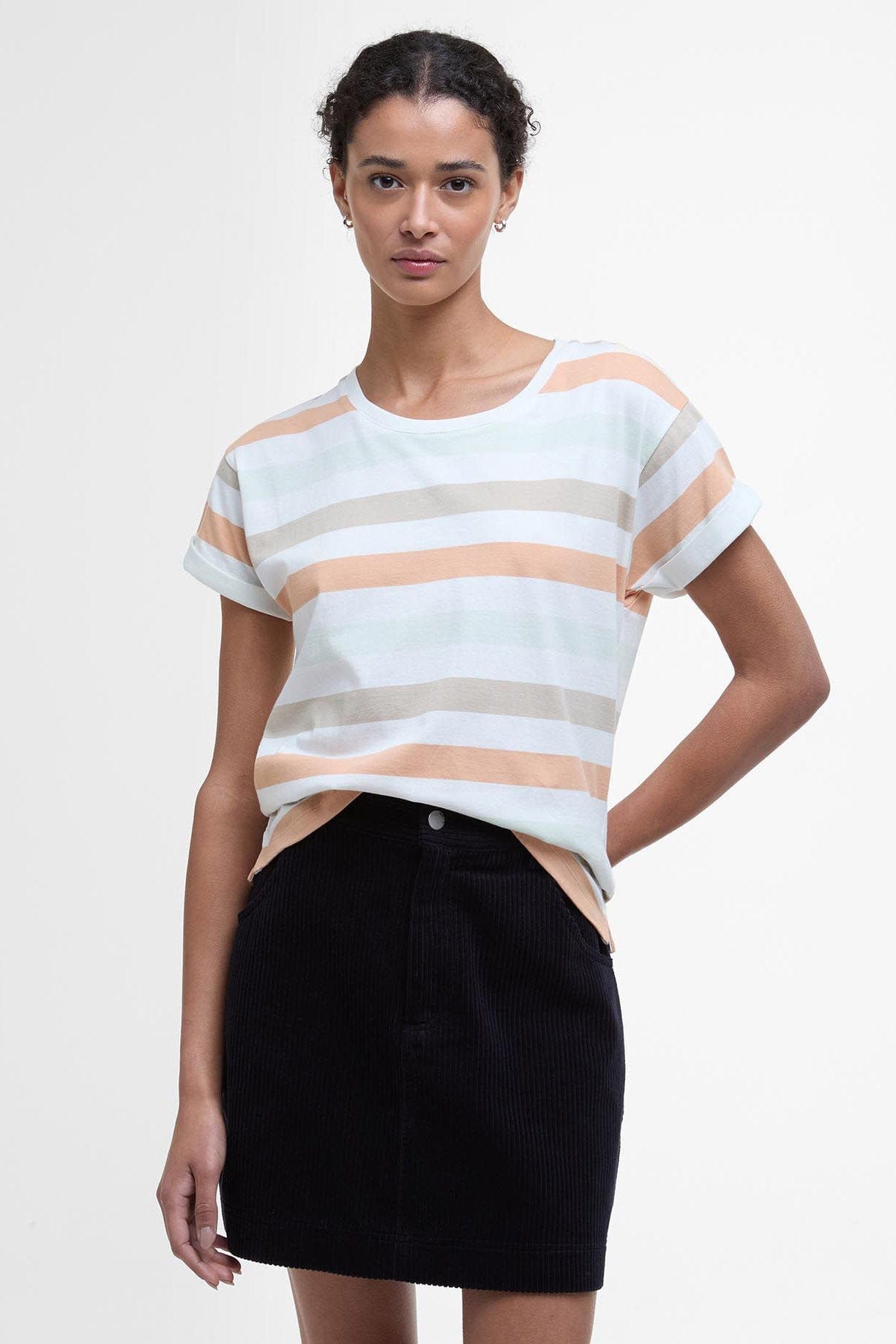 Barbour Lyndale T-Shirt Top - Toast Stripe