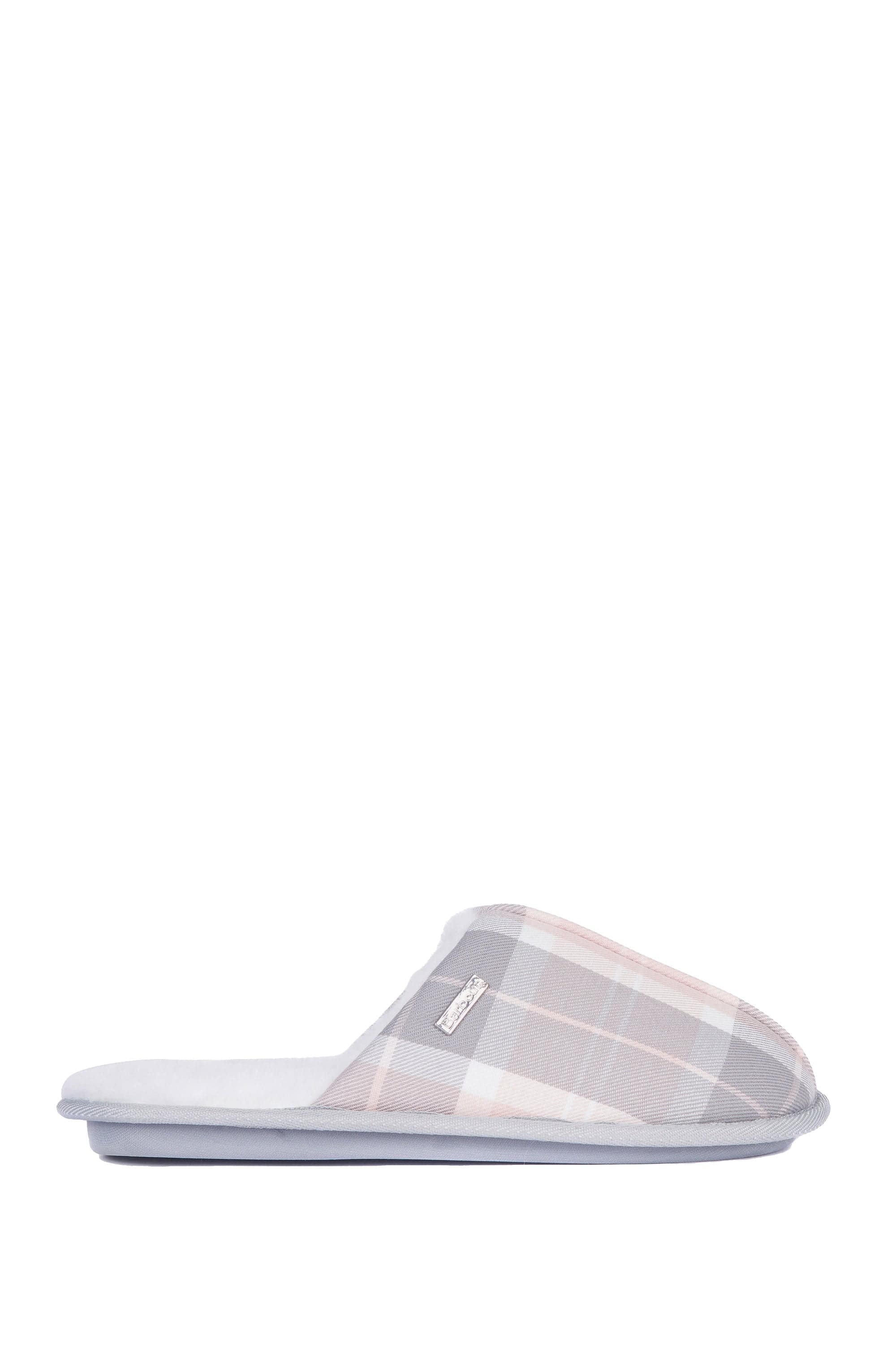 Barbour Maddie Slippers - Pink/Grey Tartan