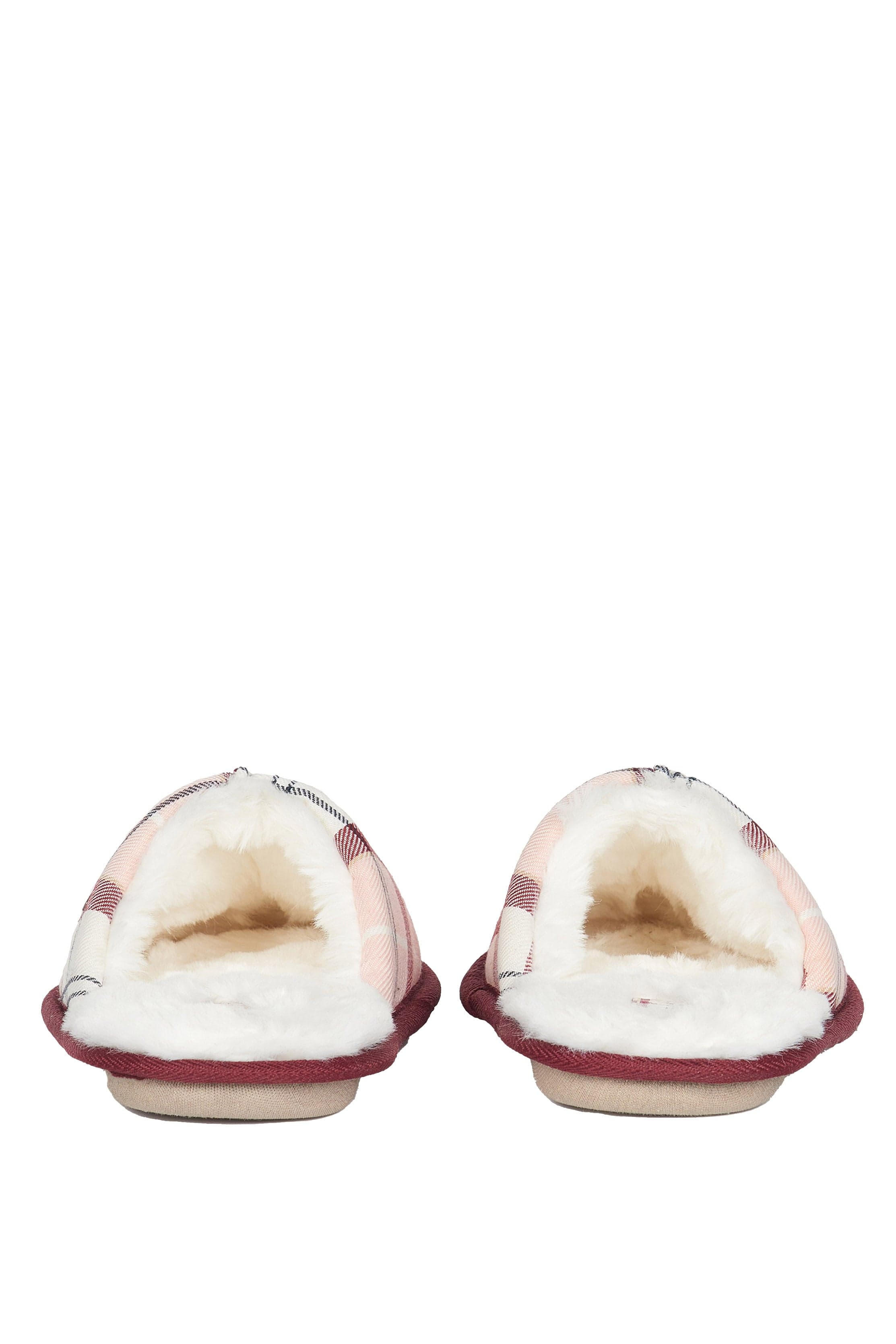 Barbour Maddie Slippers - Red/Pink Tartan