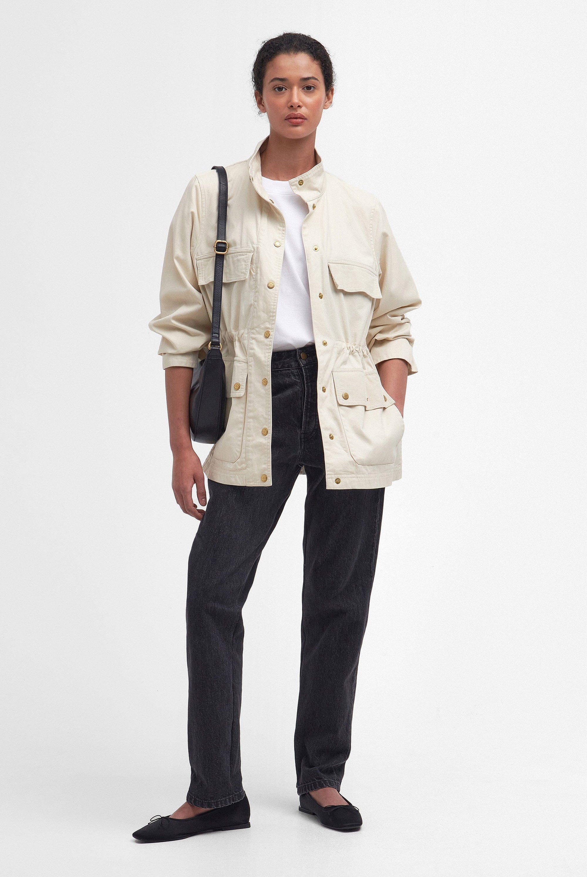 Barbour Maeva Utility Jacket - Salt/Summer Navy/Ecru