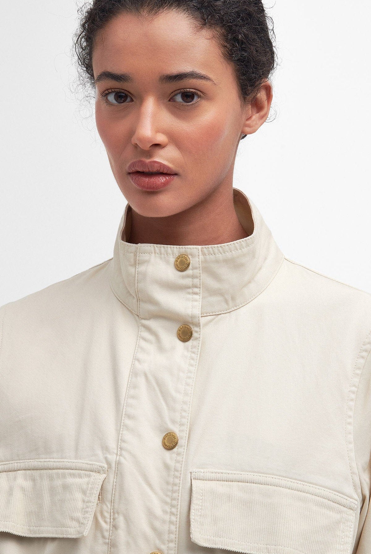 Barbour Maeva Utility Jacket - Salt/Summer Navy/Ecru