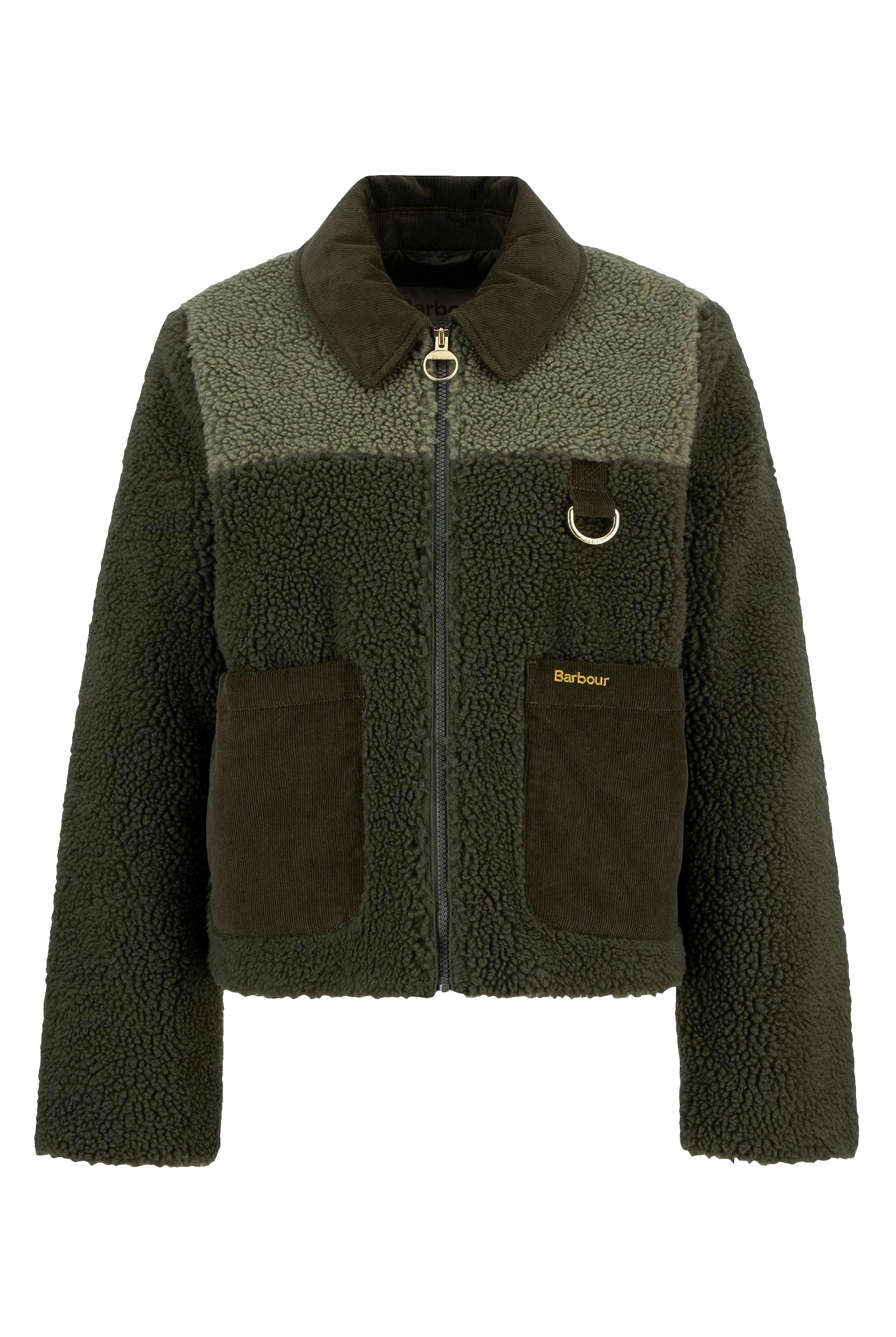 Barbour Malena Cropped Fleece - Olive/Light Moss