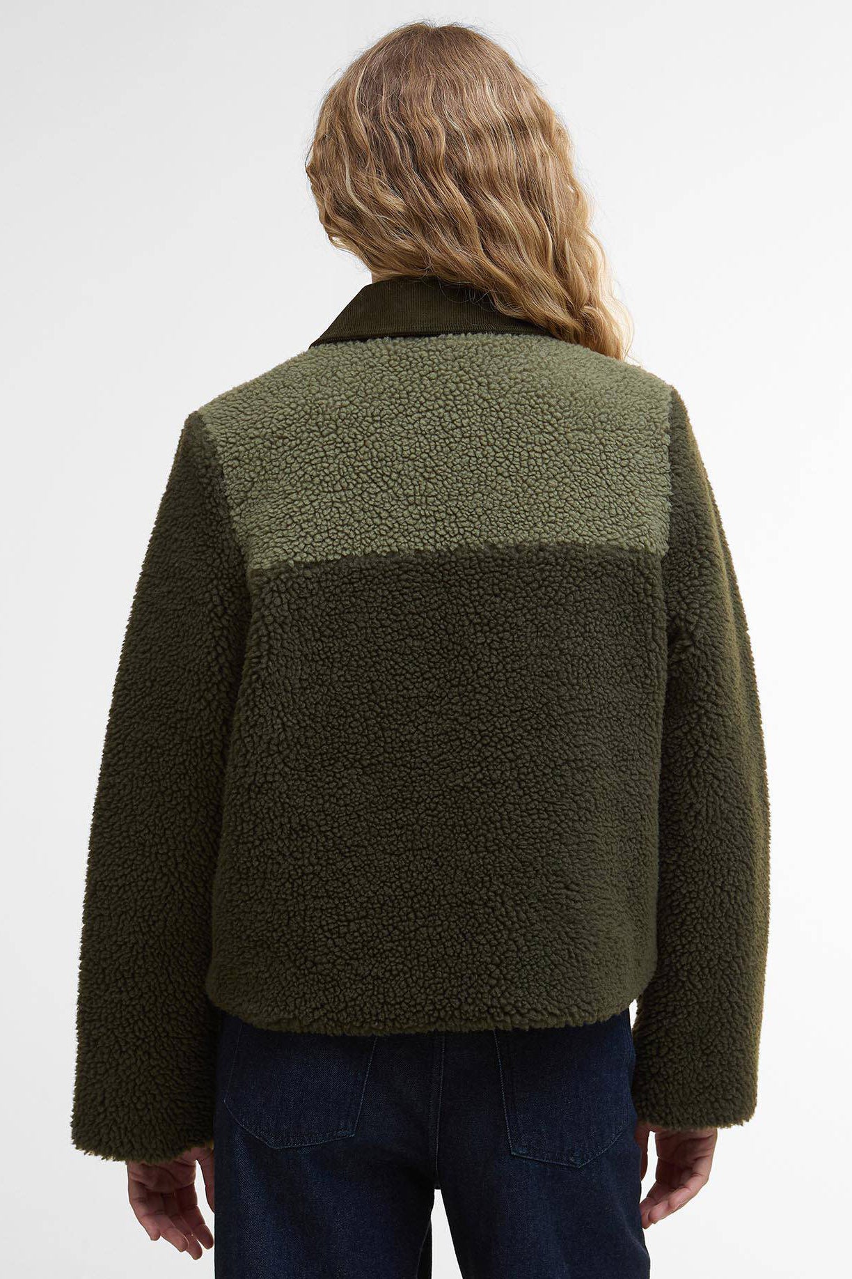 Barbour Malena Cropped Fleece - Olive/Light Moss