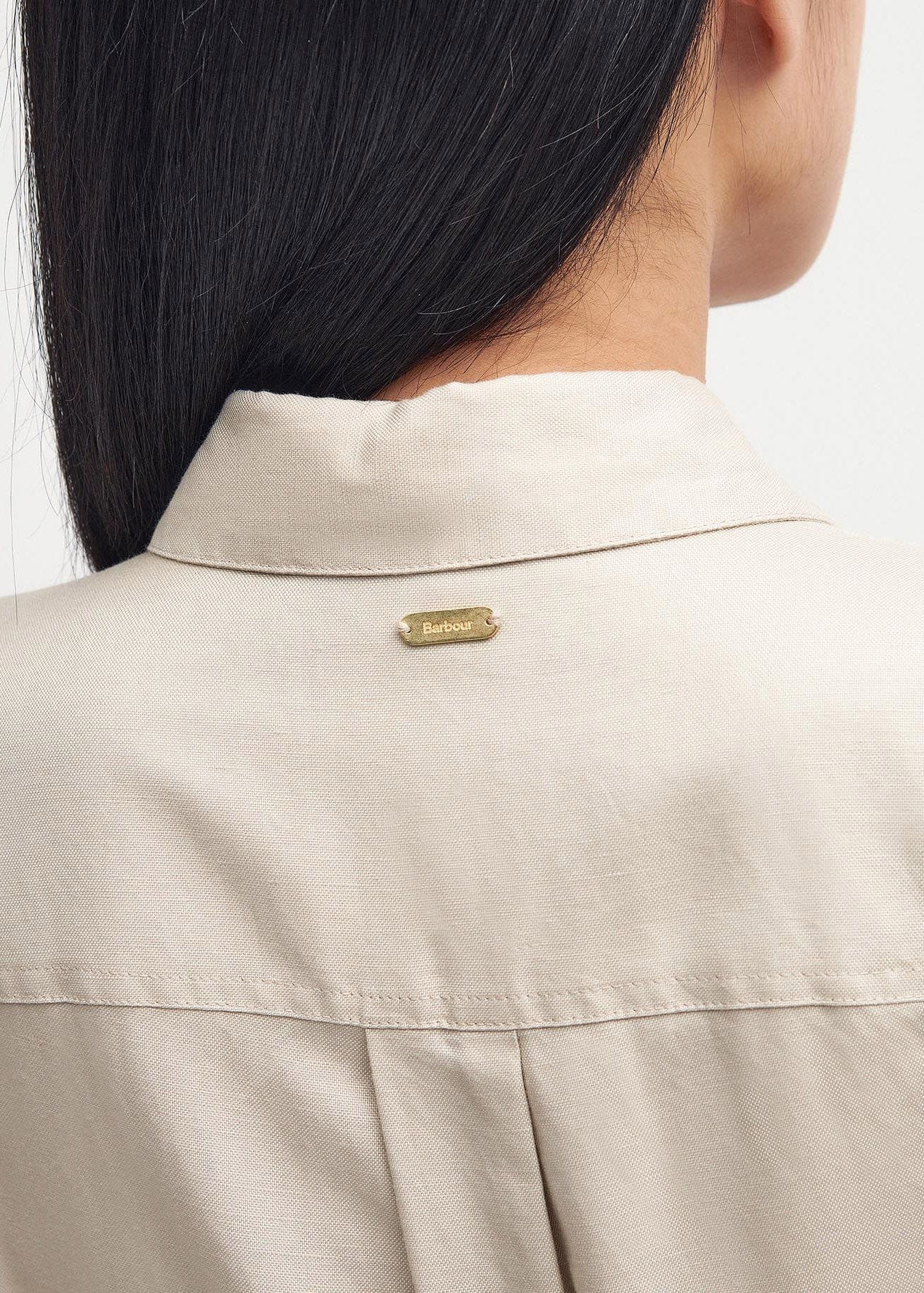 Barbour Margaret Linen Shirt Dress - Safari
