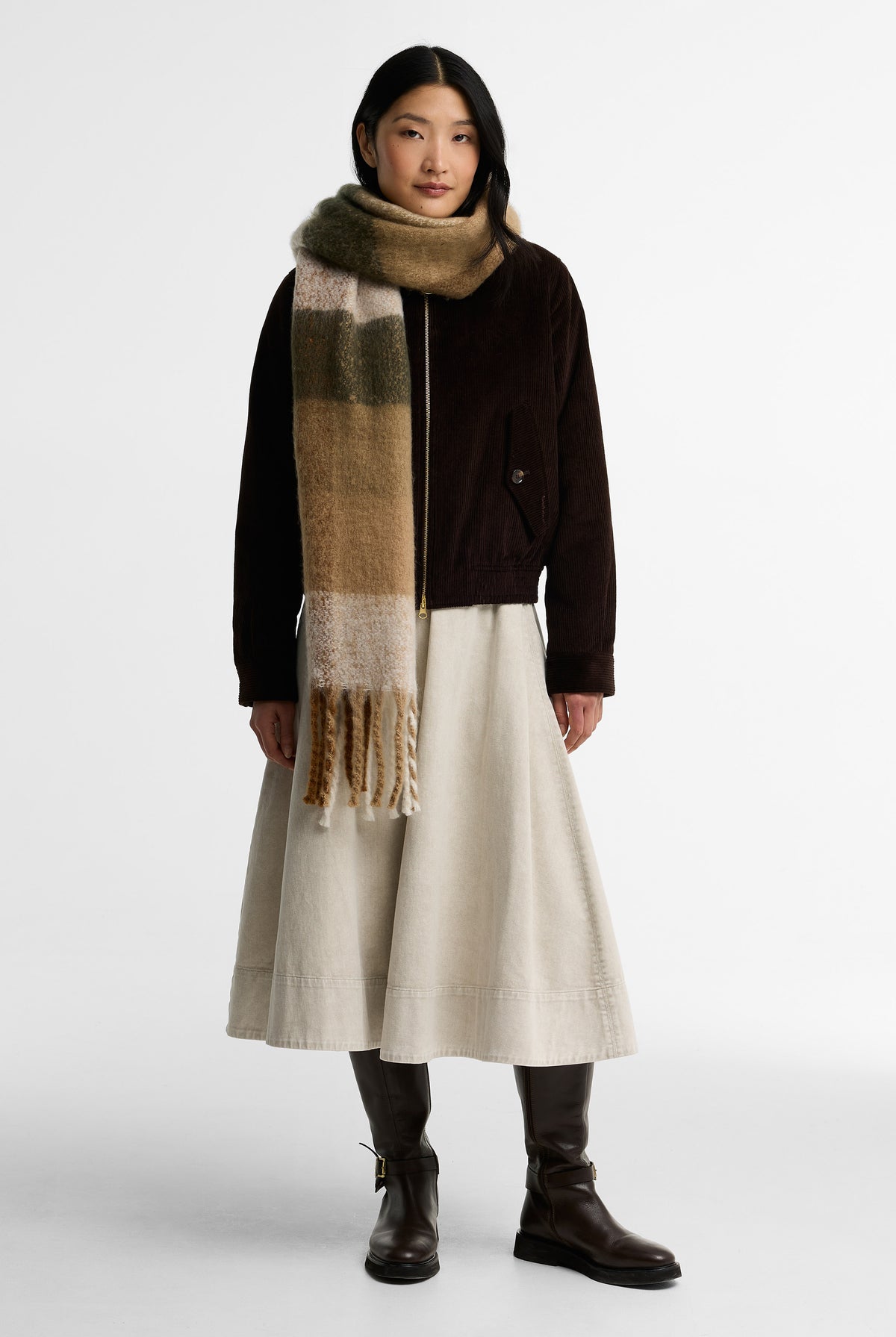 Barbour Marie Check Scarf - Classic Beige LSC0460_BE31_OS