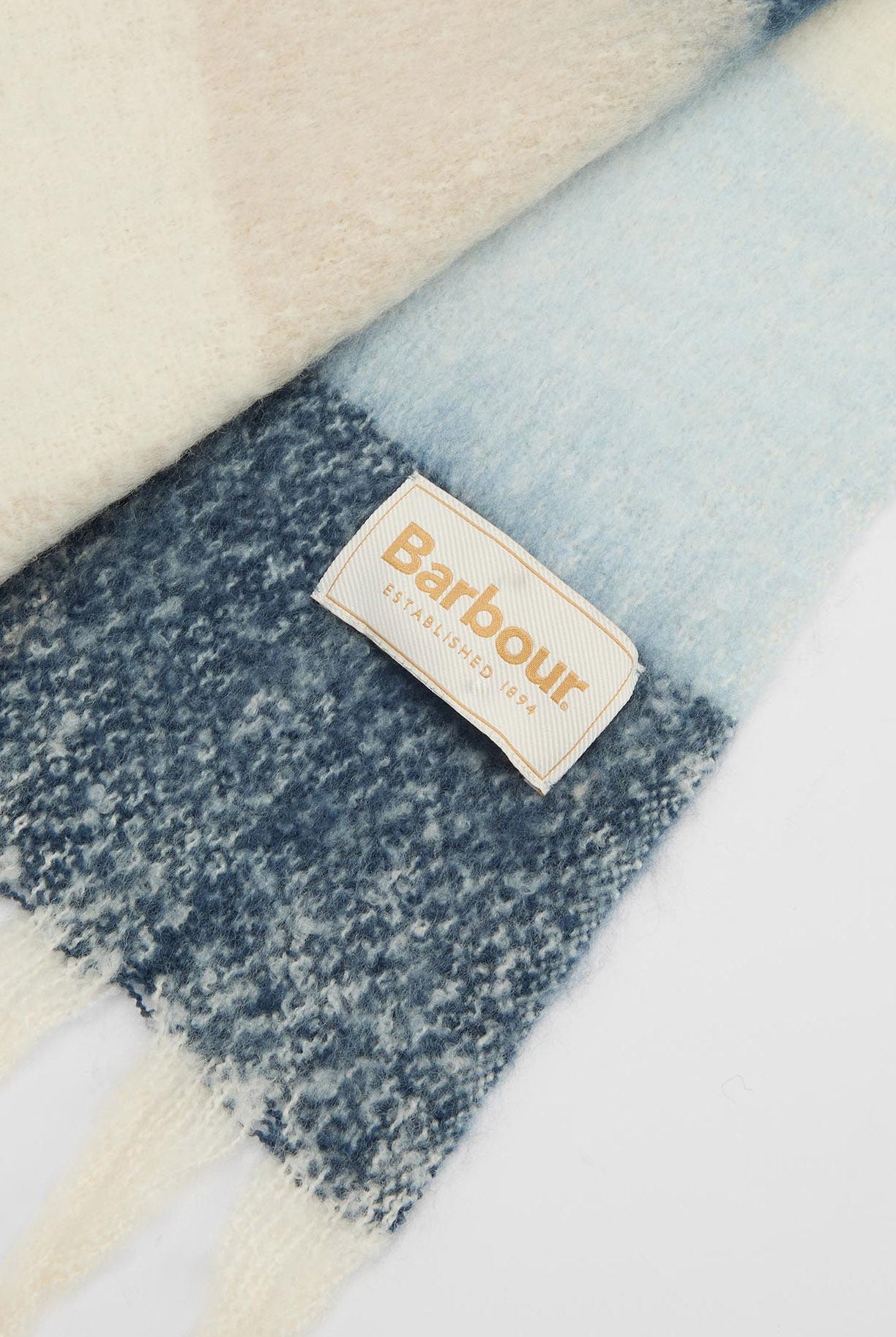 Barbour Marie Check Scarf - Ice Blue Check LSC0460_BL17_OS