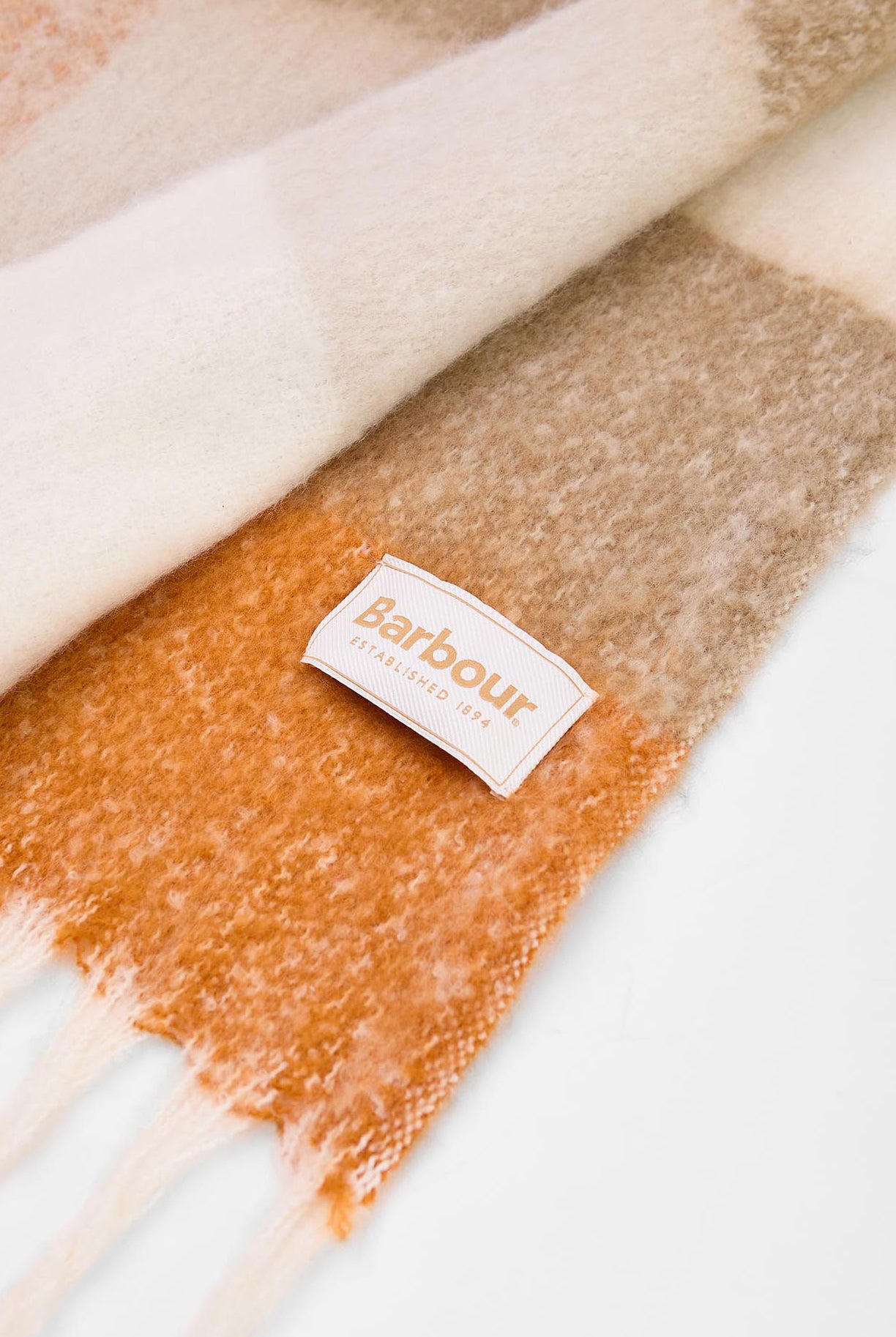 Barbour Marie Check Scarf - Mustard Check LSC0460_YE92_OS