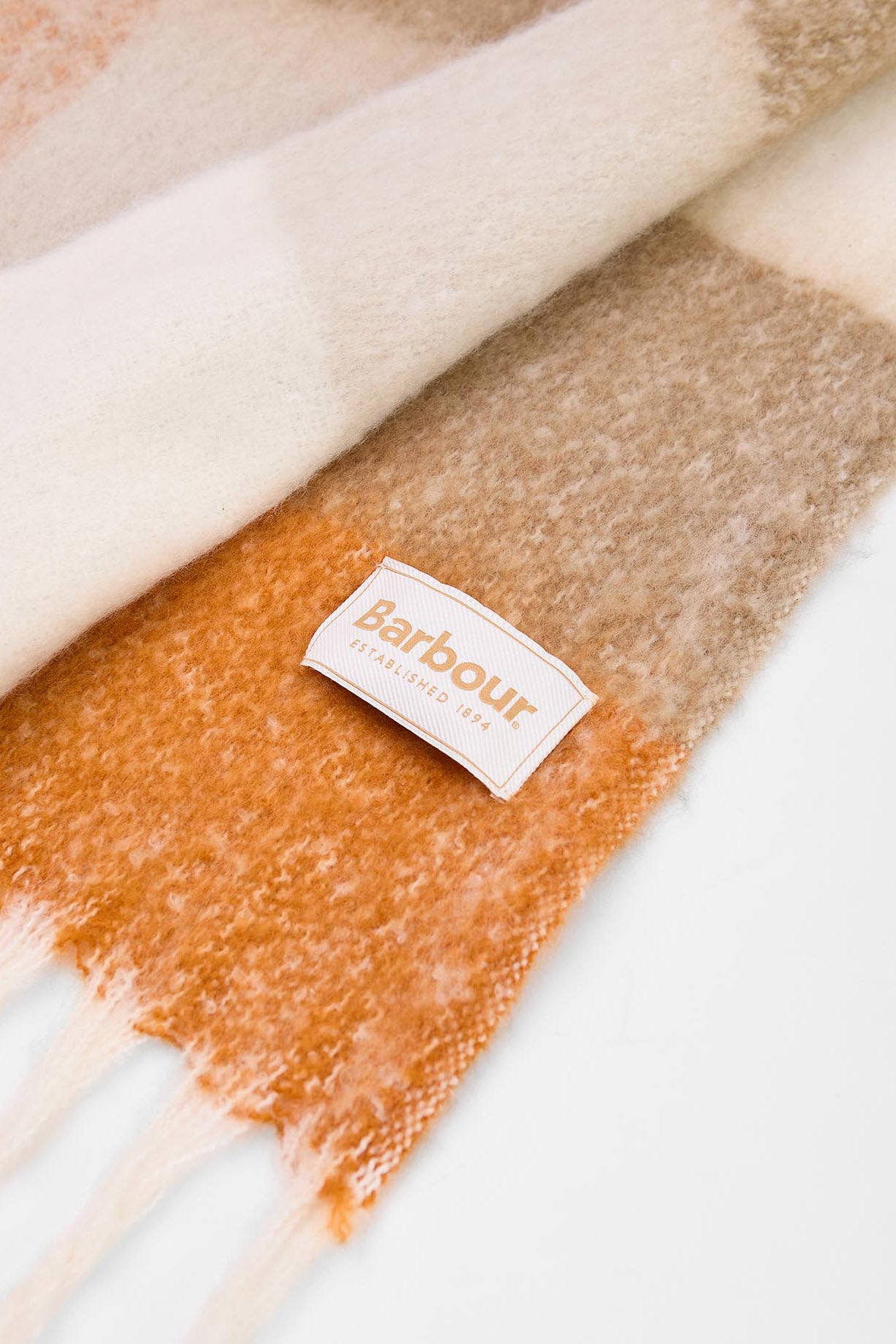 Barbour Marie Check Scarf - Mustard Check LSC0460_YE92_OS