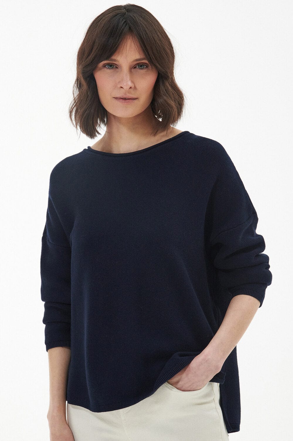 Barbour Marine Knit Jumper - Navy