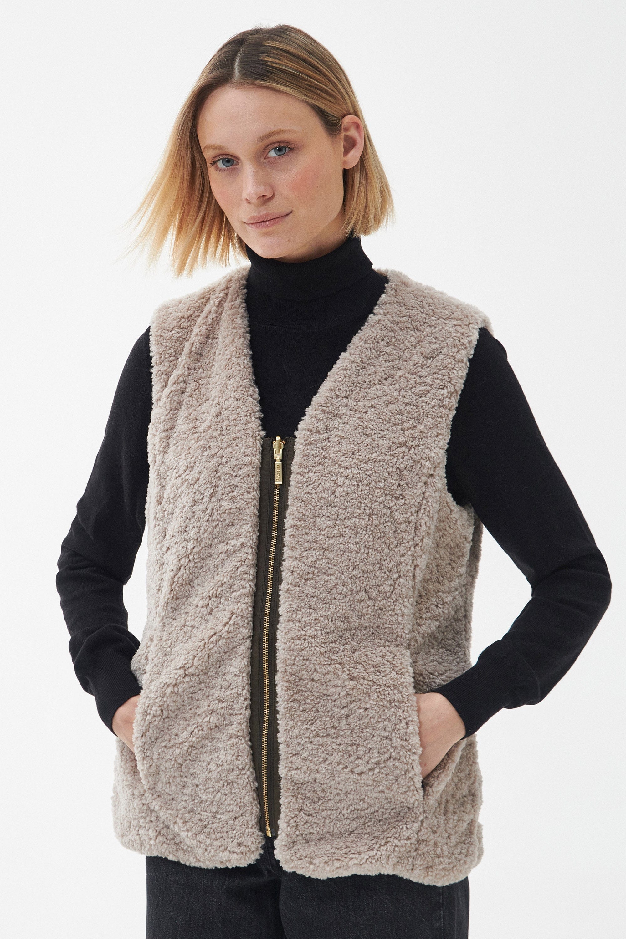 Barbour Markenfield Liner - Olive/Natural