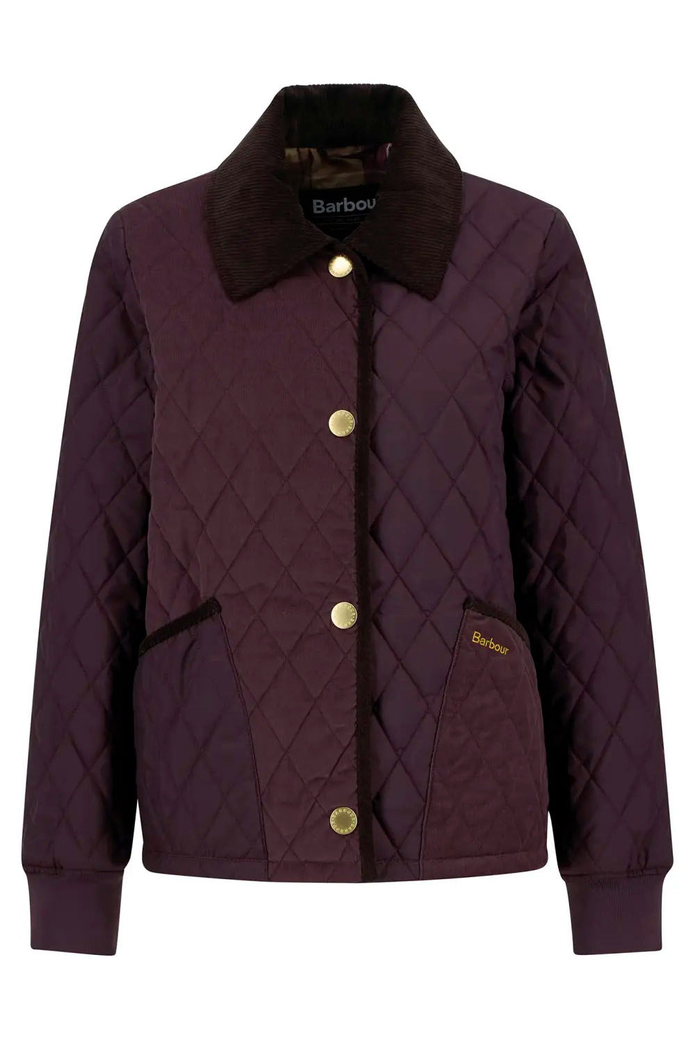 Barbour Marla Quilted Jacket - Black Cherry/Dark Brown