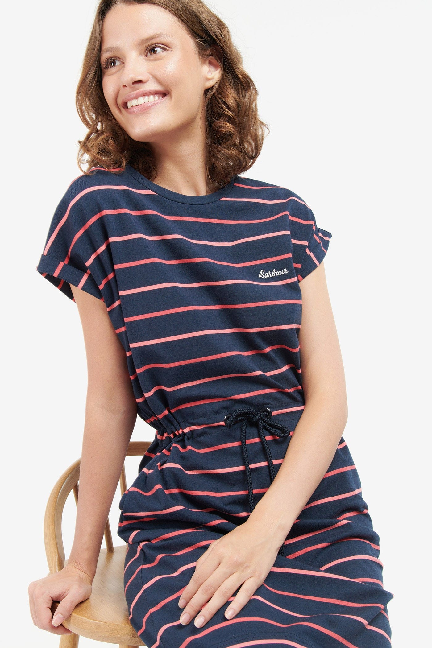 Barbour Marloes Stripe Dress - Navy Stripe