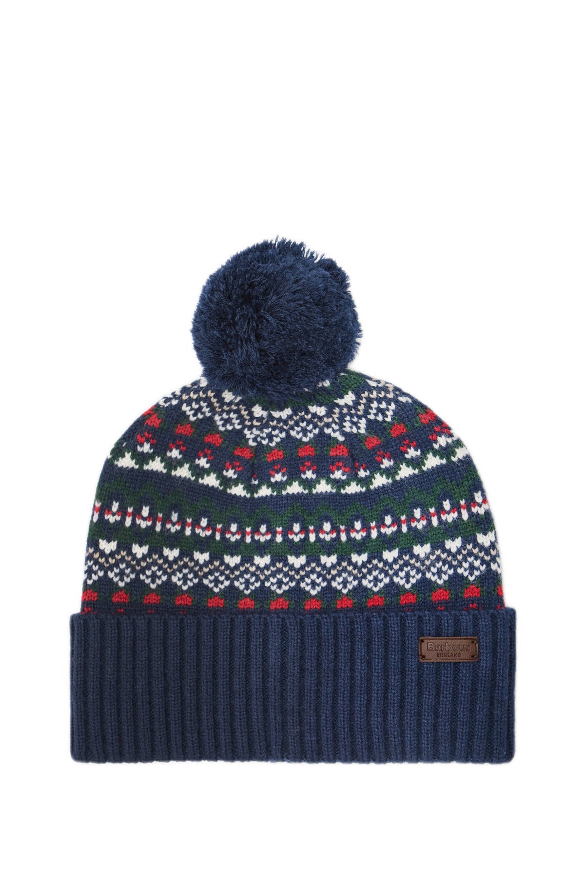 Barbour Marlow Fair Isle Beanie - Navy/Evergreen MHA0907_NY31_OS