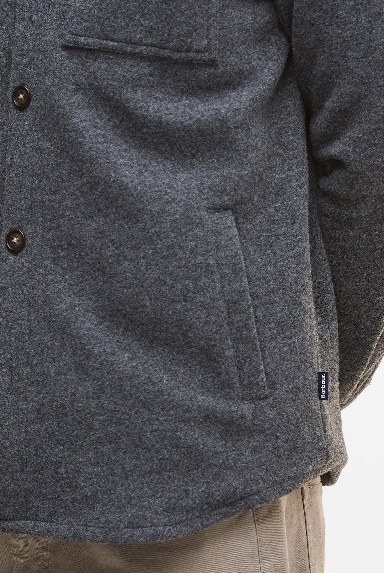 Barbour Marlow Tailored Overshirt - Dark Grey Marl