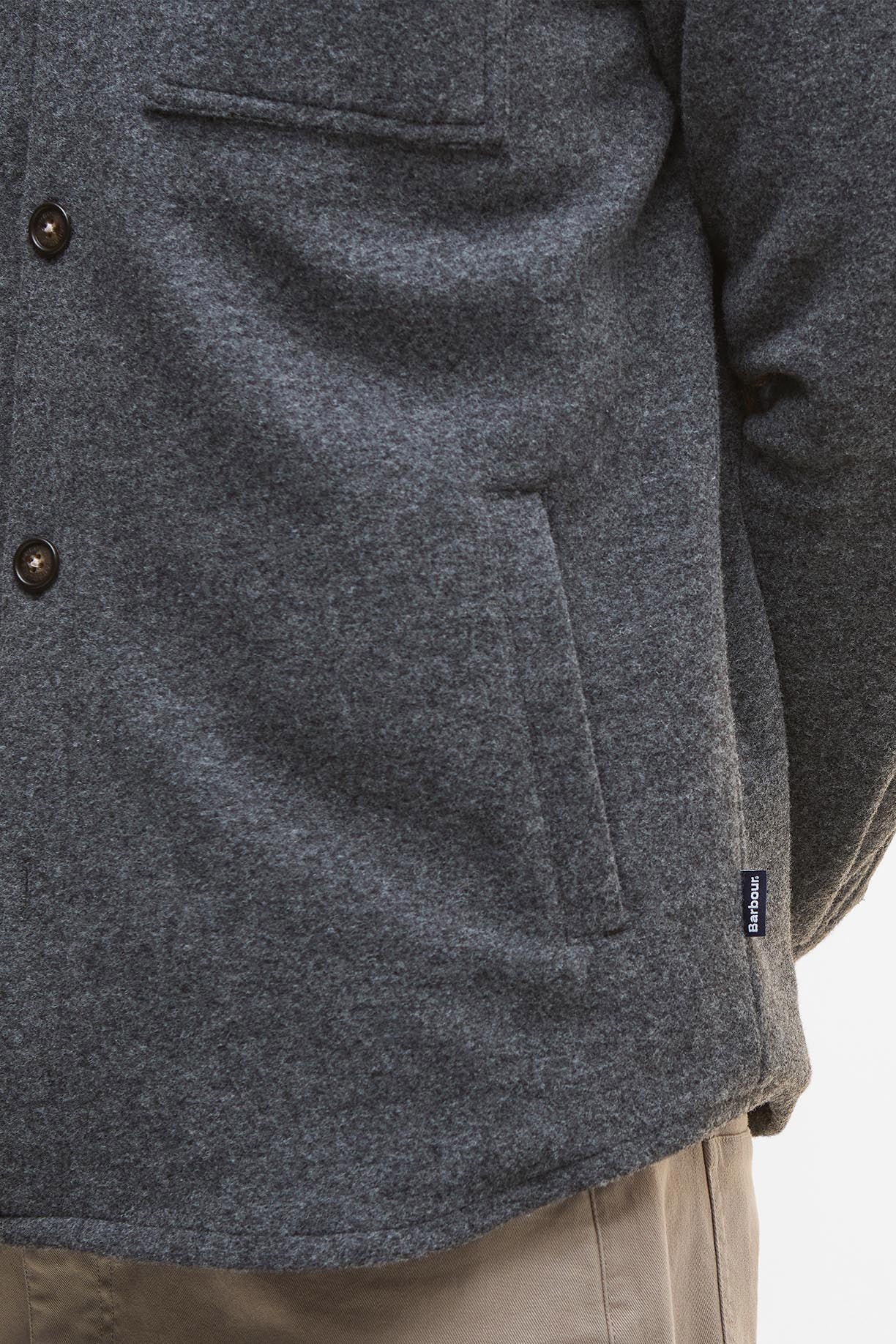 Barbour Marlow Tailored Overshirt - Dark Grey Marl