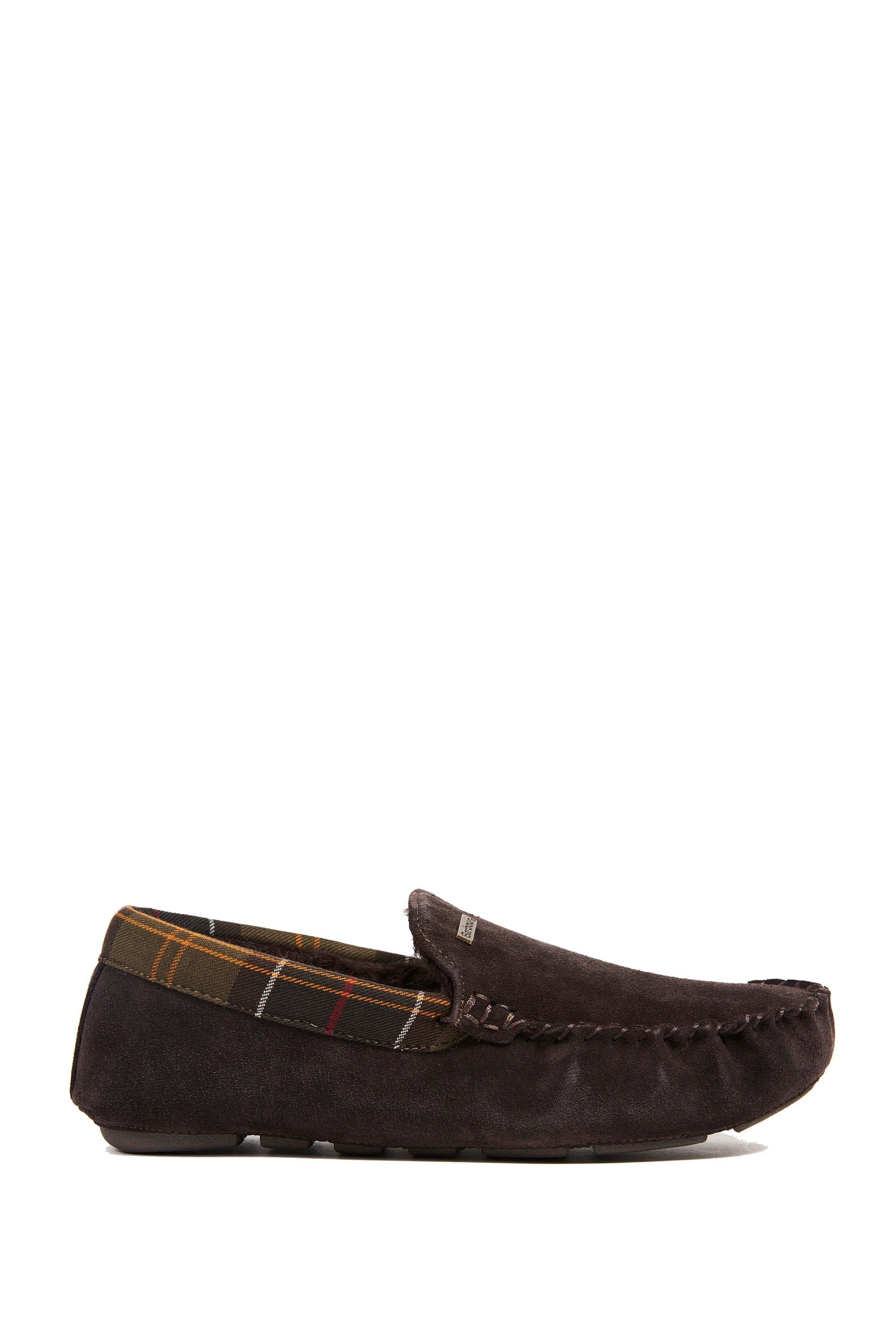 Barbour Mens Monty Suede Slippers - Brown Suede