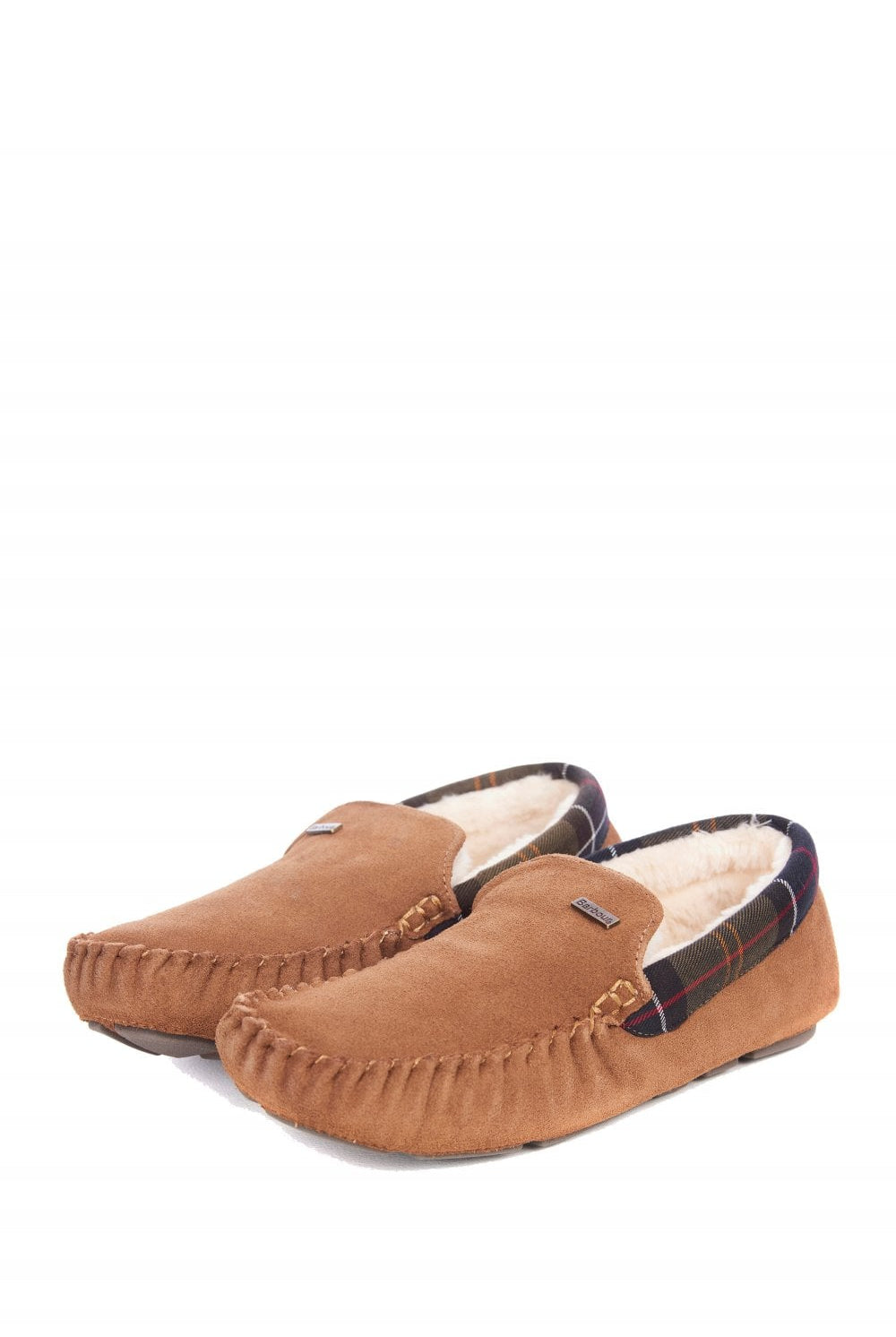 Barbour Mens Monty Suede Slippers - Camel Suede