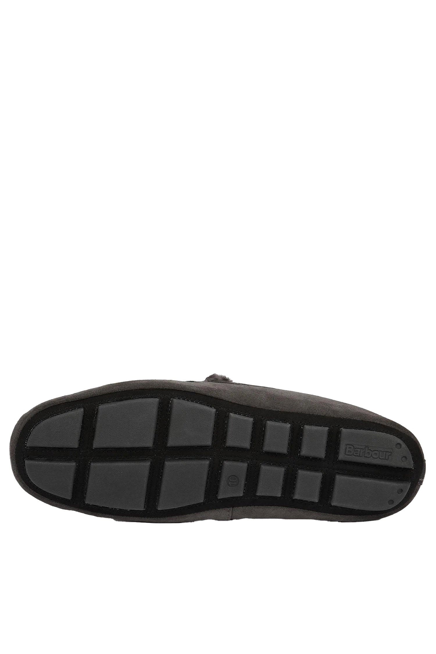 Barbour Mens Monty Suede Slippers - Dark Grey Suede