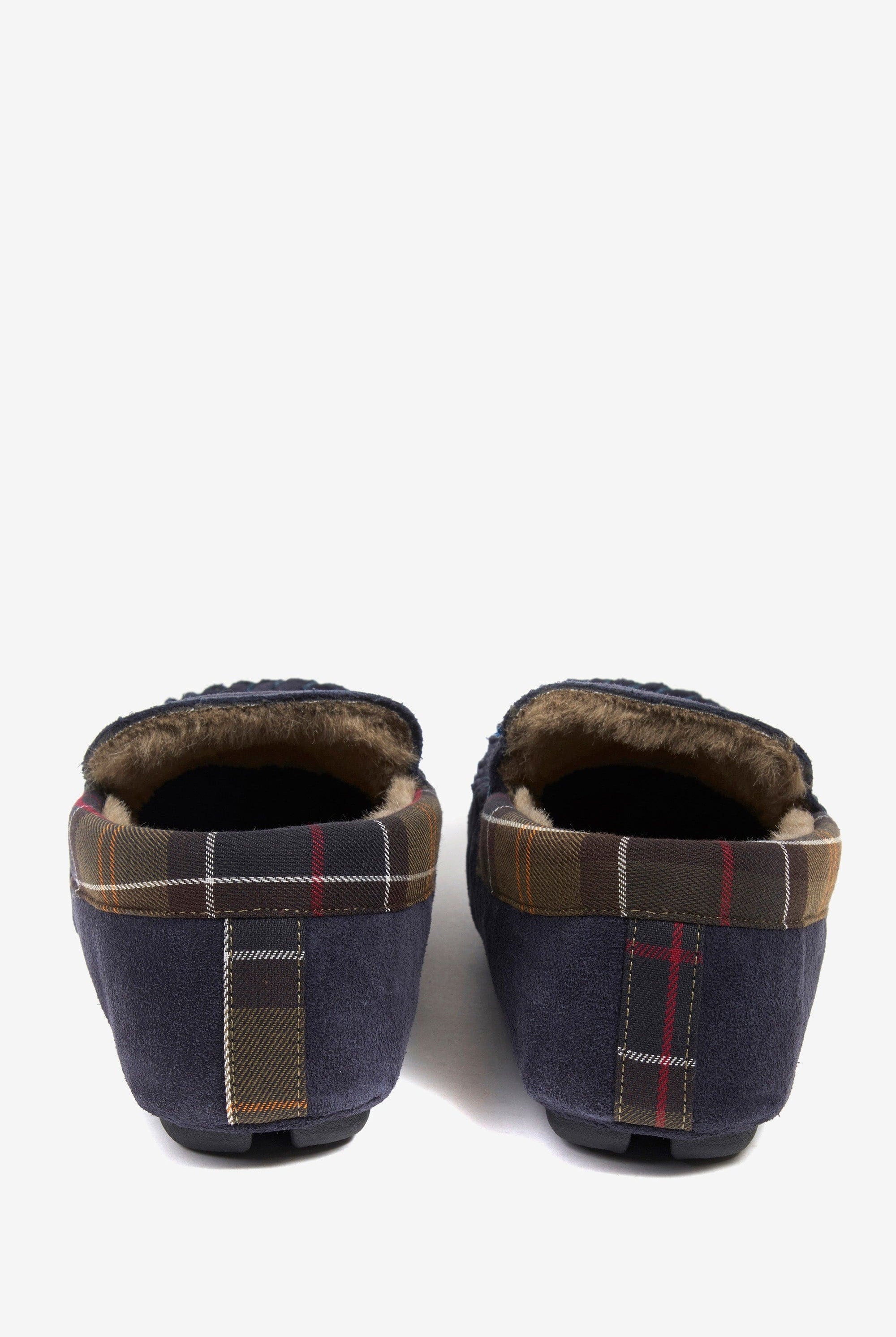 Barbour Mens Monty Suede Slippers - Navy Suede