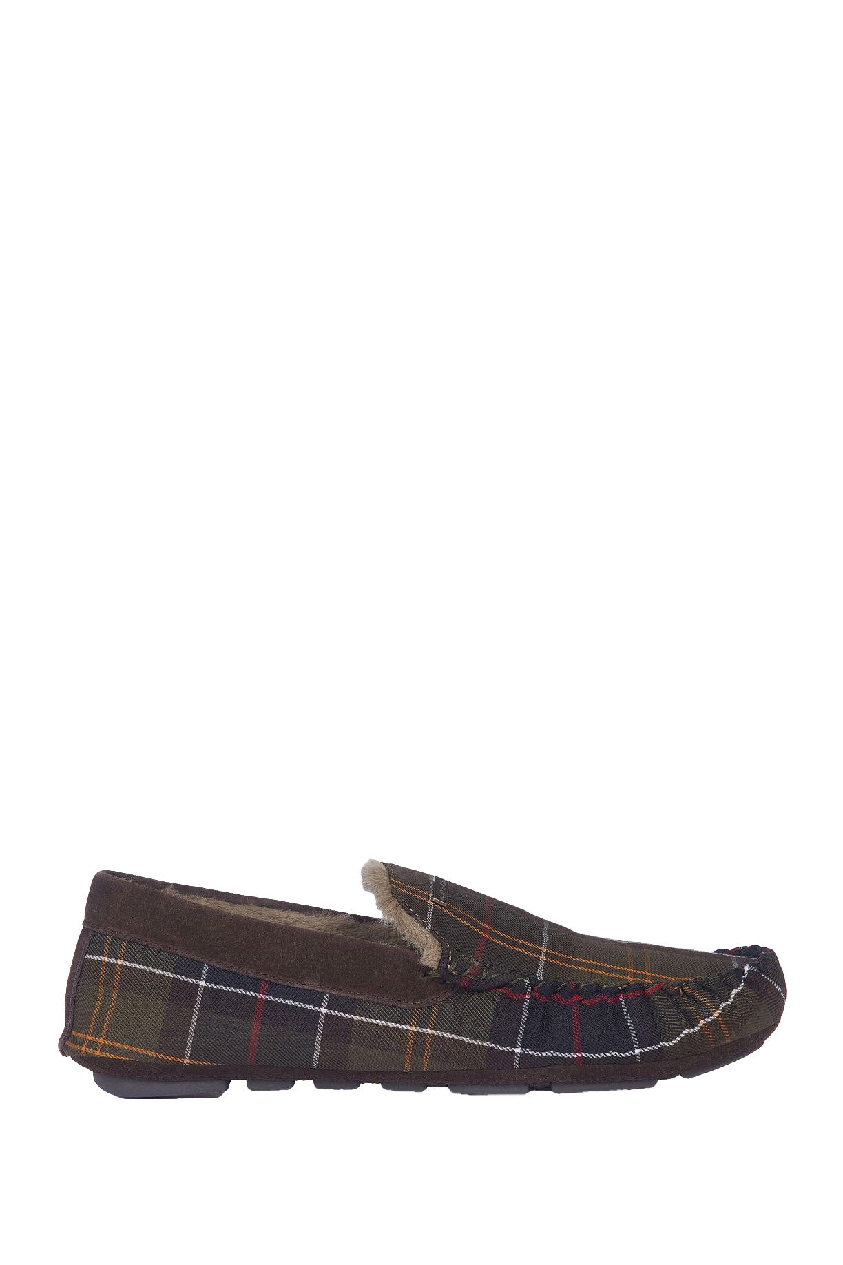 Barbour Mens Monty Suede Slippers - Recycled Classic Tartan