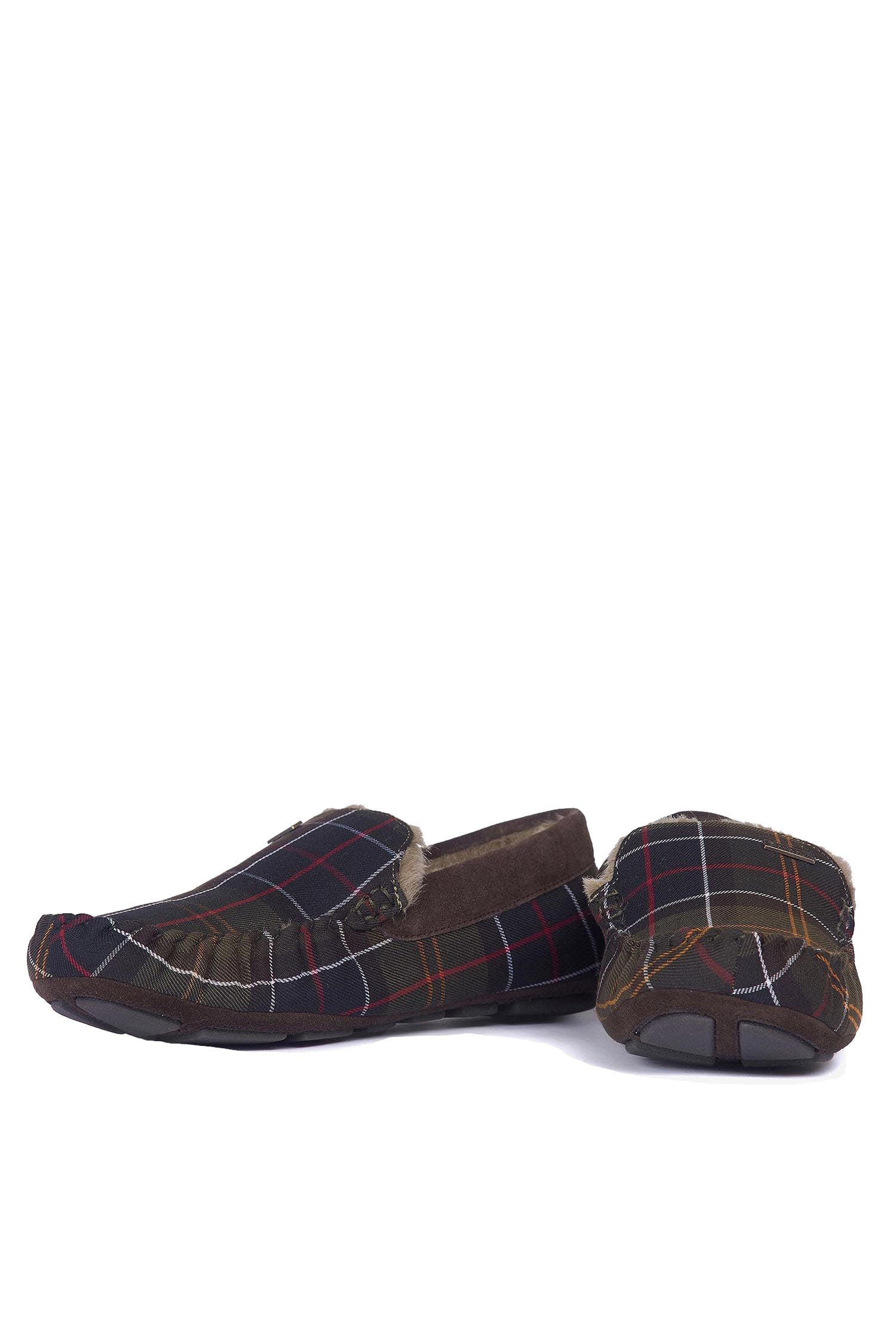 Barbour Mens Monty Suede Slippers - Recycled Classic Tartan