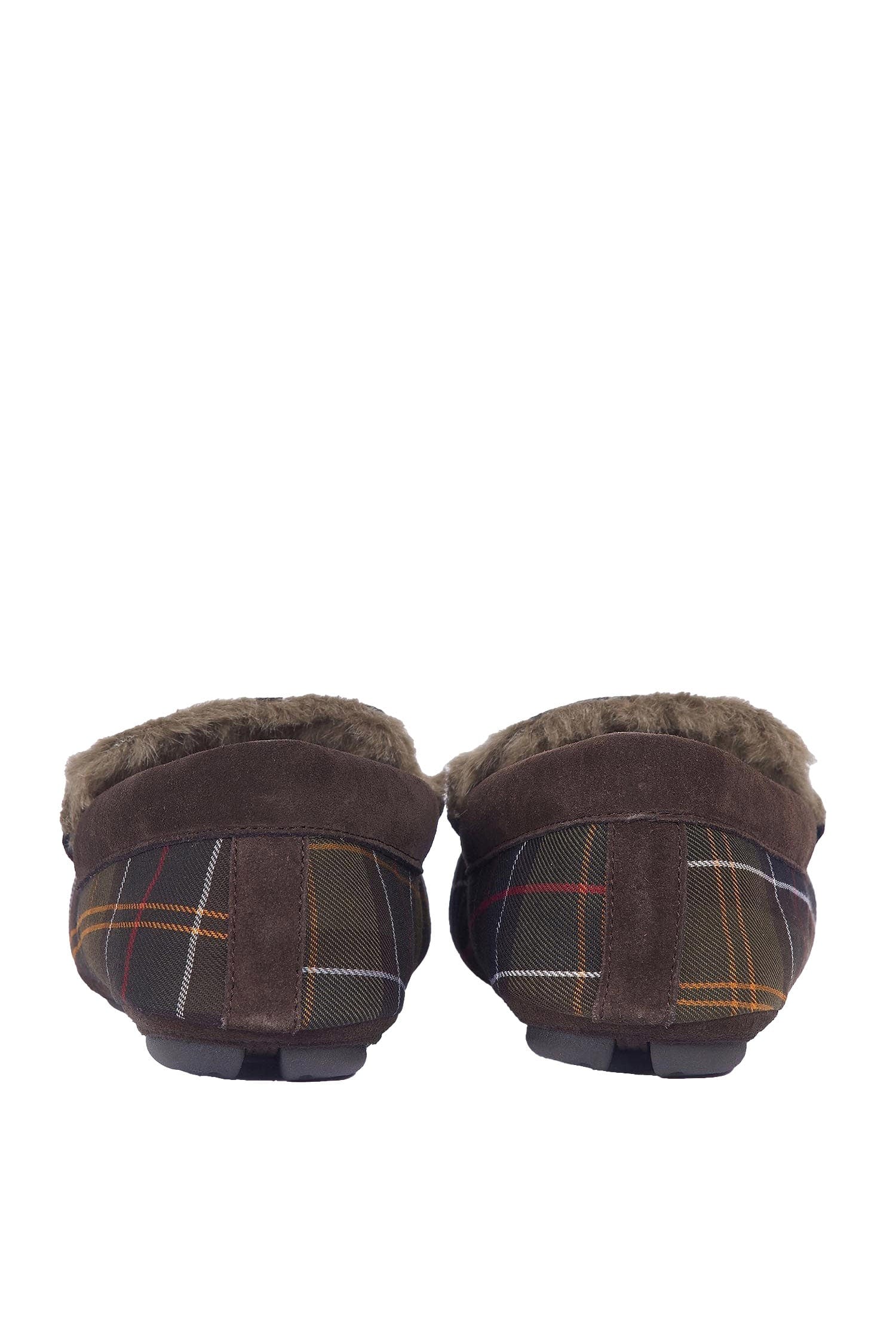Barbour Mens Monty Suede Slippers - Recycled Classic Tartan