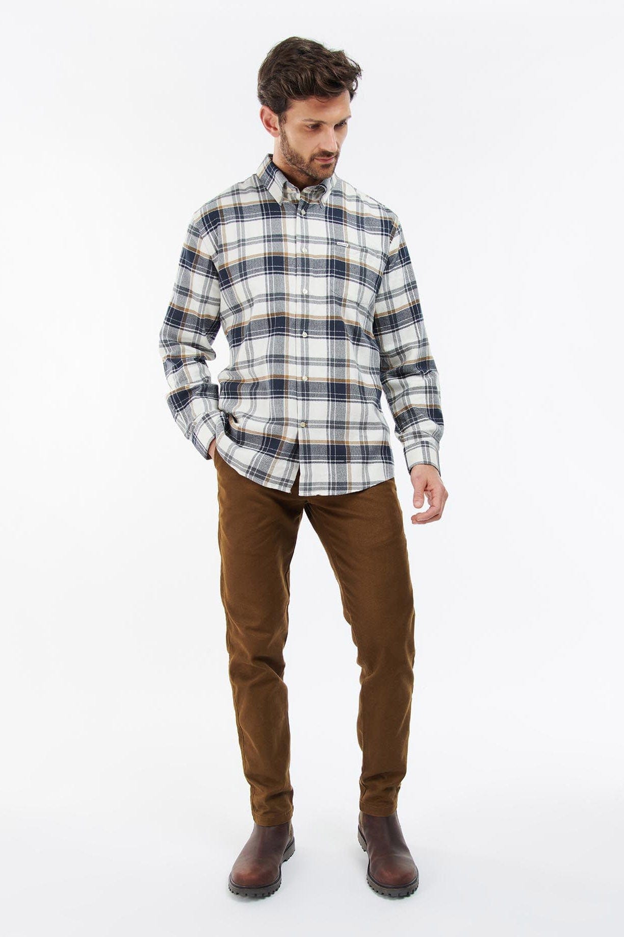 Barbour Mentmore Regular Fit Shirt - Ecru