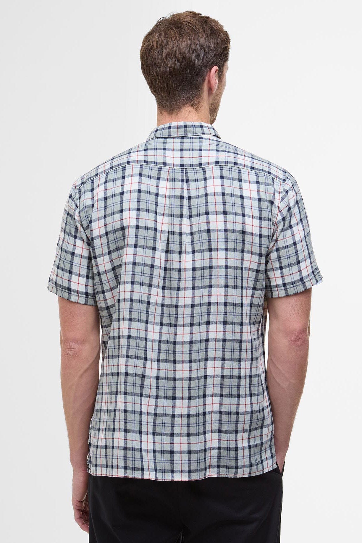 Barbour Midfield Regular Fit Short Sleeve Shirt - Bleached Pine Tartan