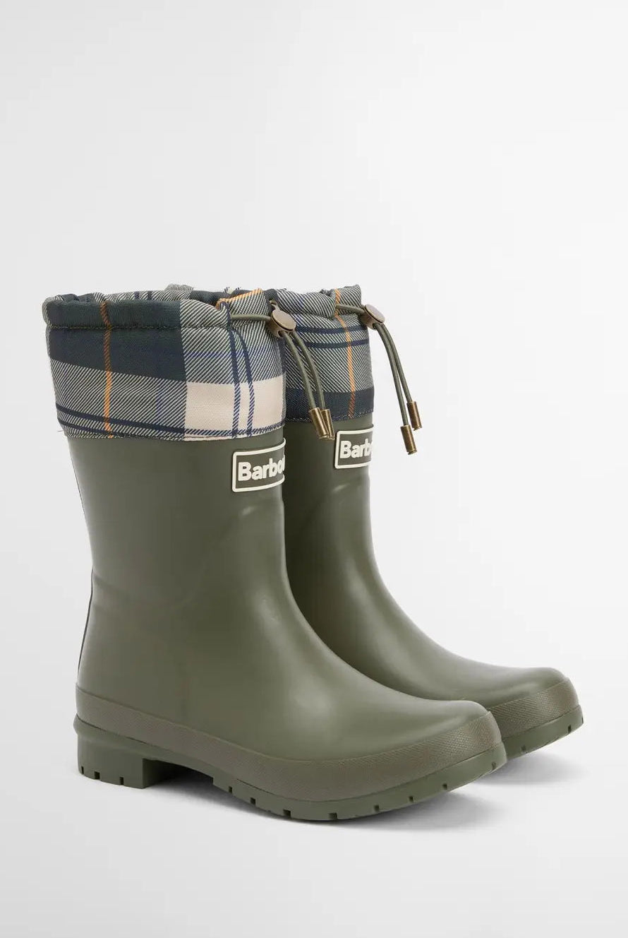 Barbour Mowbray Wellingtons - Olive/Ancient Tartan