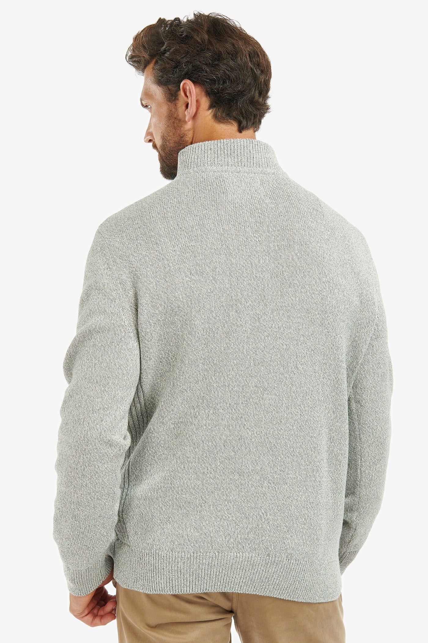 Barbour Nelson Cotton Twist Half-Zip Sweatshirt - Oyster