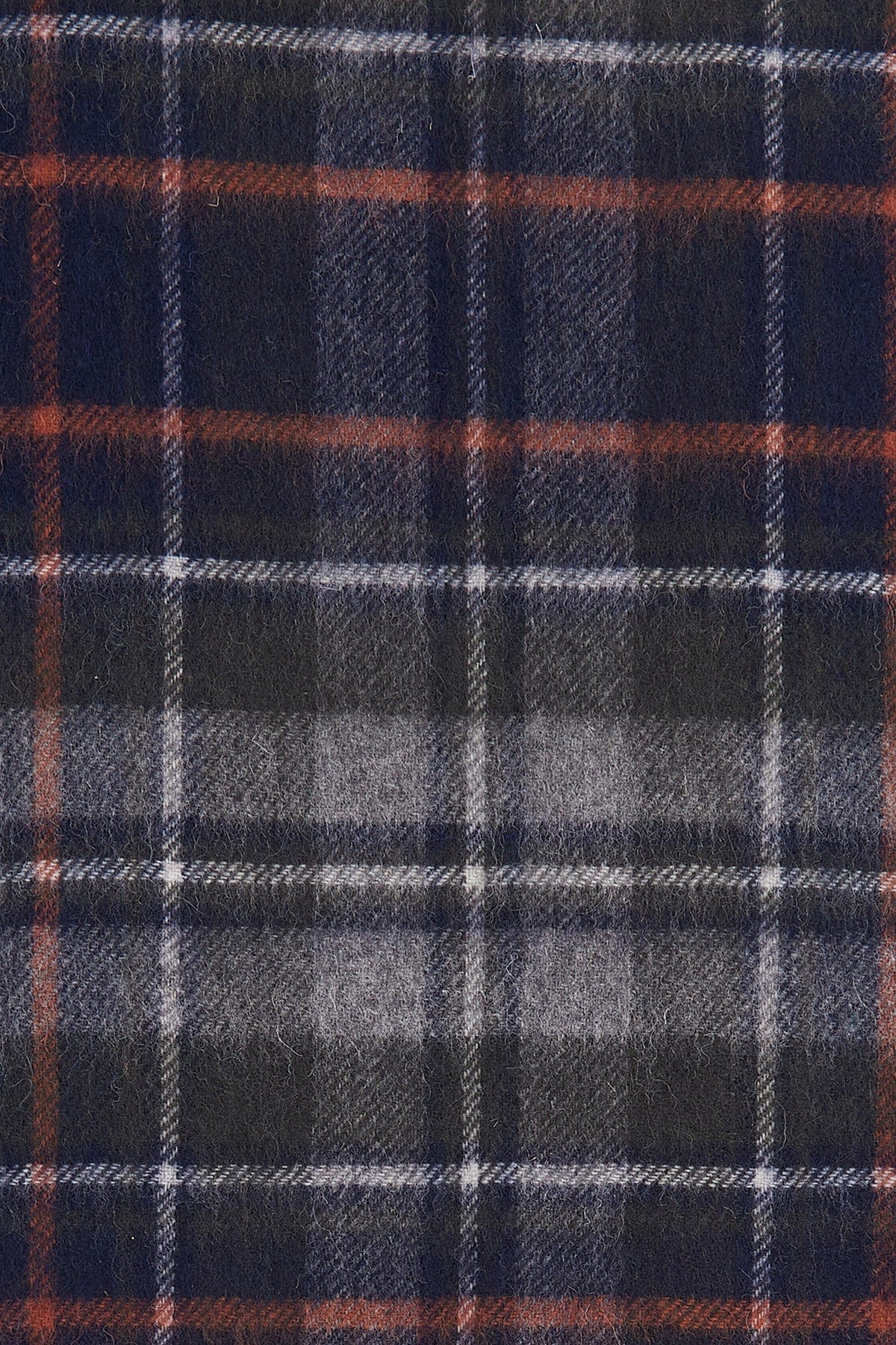 Barbour New Check Tartan Scarf - Navy/Dark Ginger USC0137_NY95_OS
