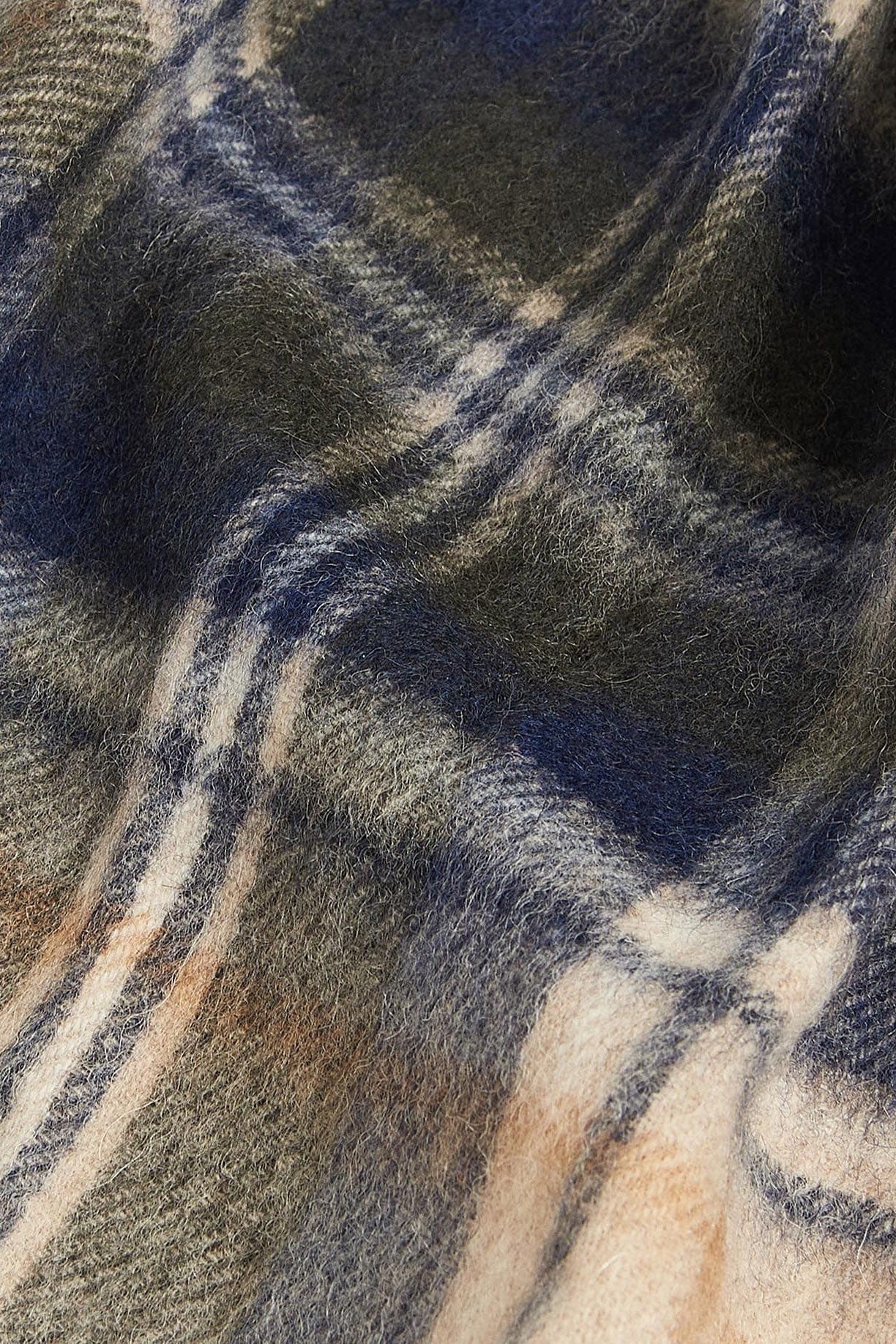 Barbour New Check Tartan Scarf - Sand Beige Plaid USC0137_BE51_OS