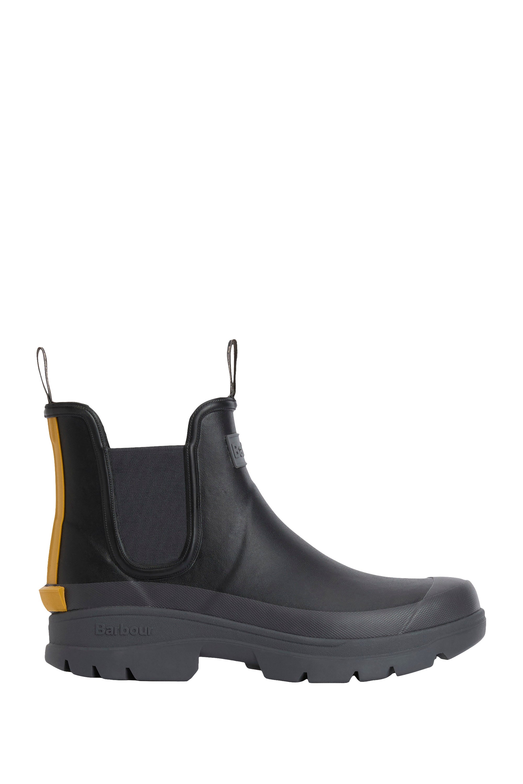 Barbour Nimbus Chelsea Wellington Boots - Black/Ochre