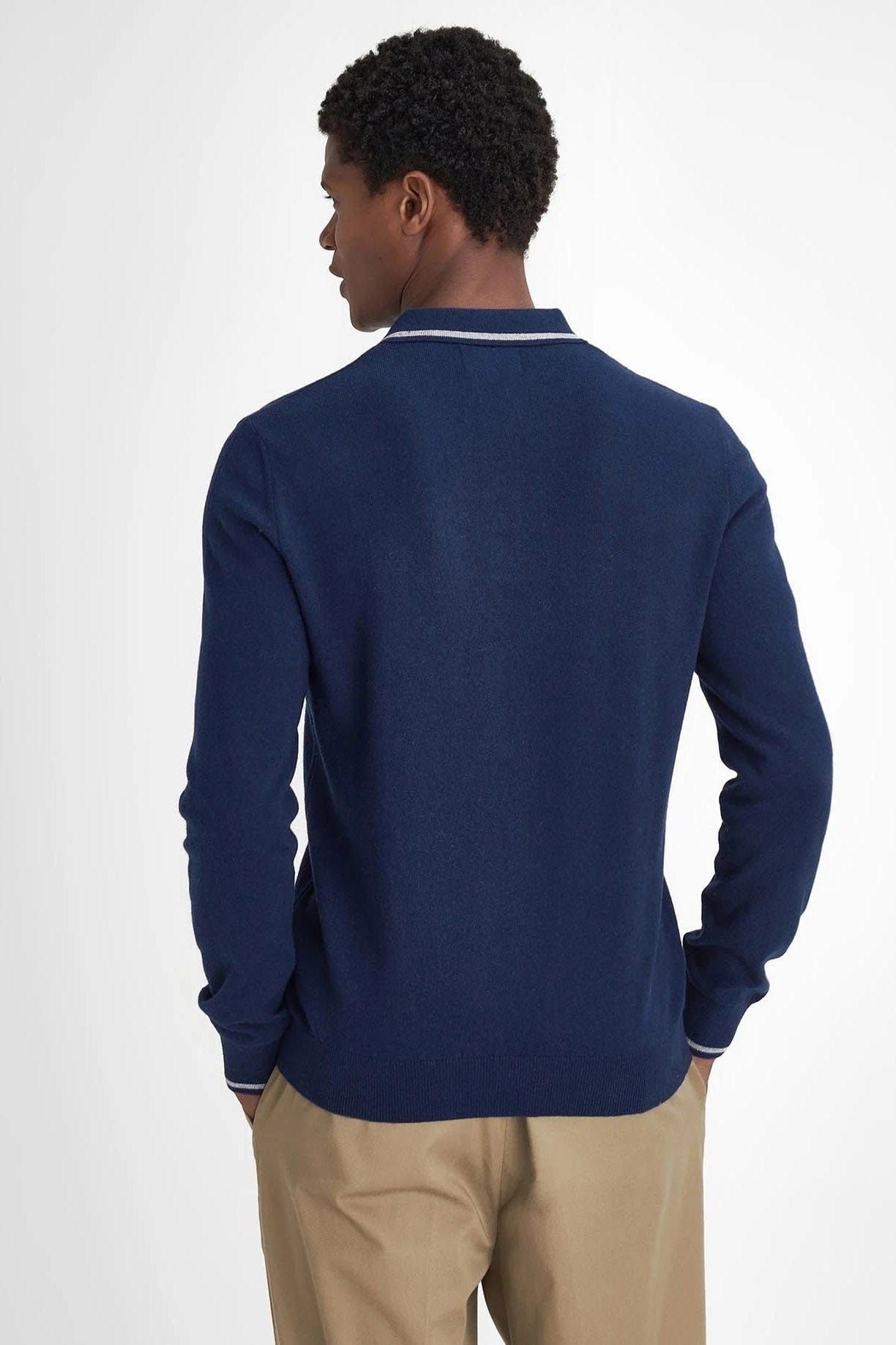 Barbour Nocton Knitted Polo Shirt - Navy