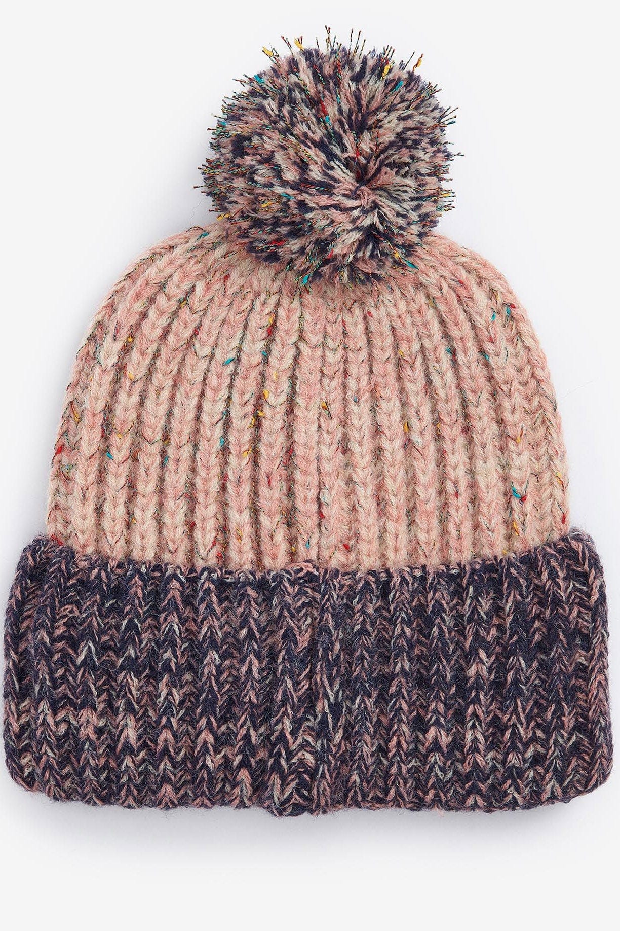 Barbour Norham Beanie Hat - Pink Rust/Navy LHA0553_PI35_OS