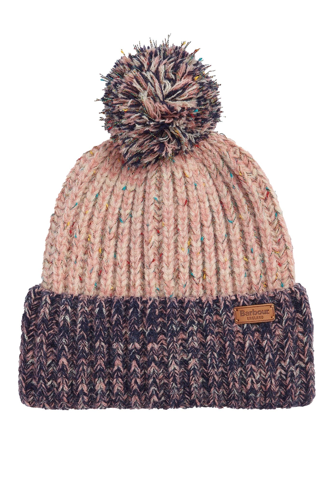 Barbour Norham Beanie Hat - Pink Rust/Navy LHA0553_PI35_OS
