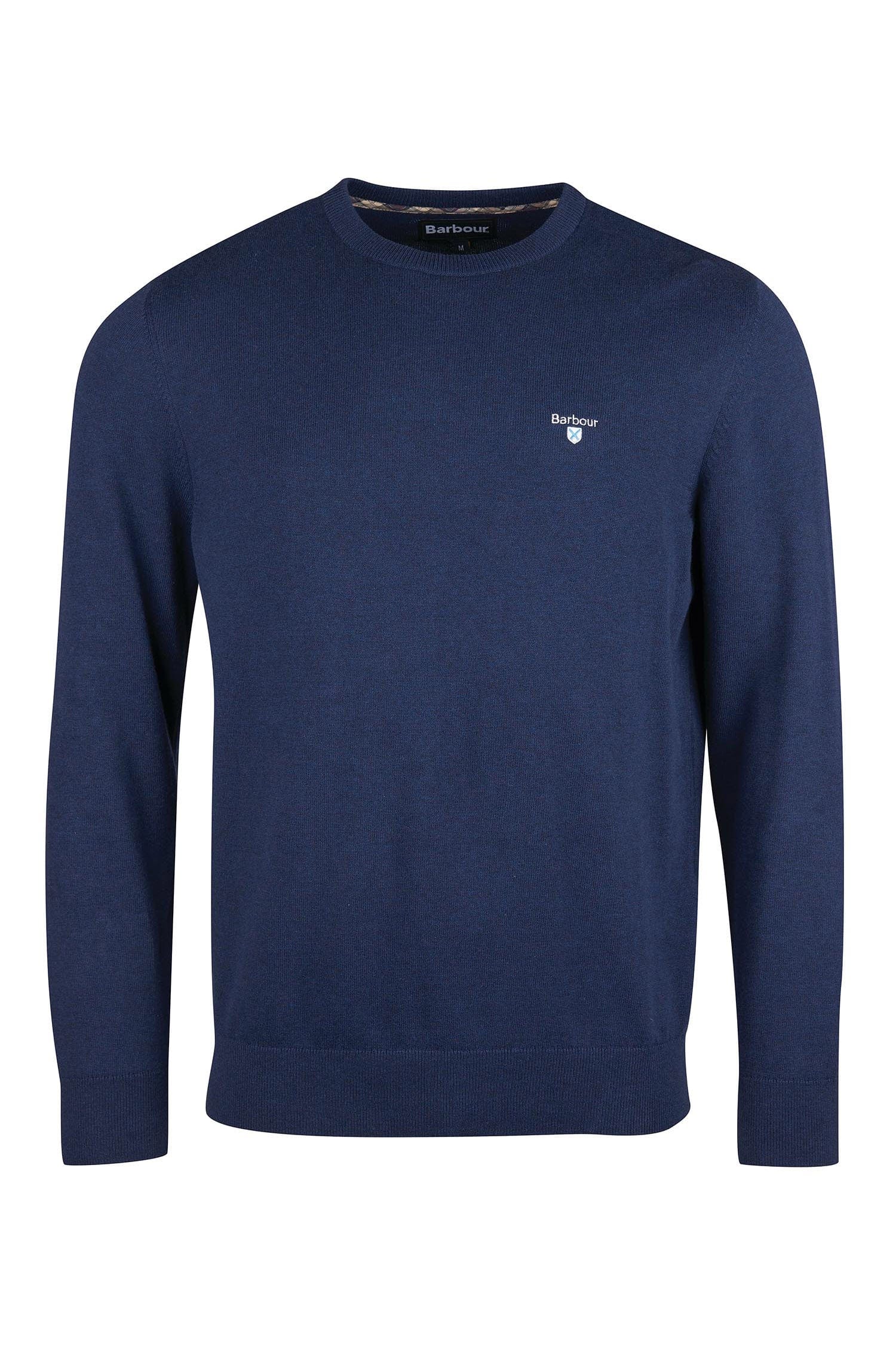 Barbour Organic Crew Neck Jumper - Navy