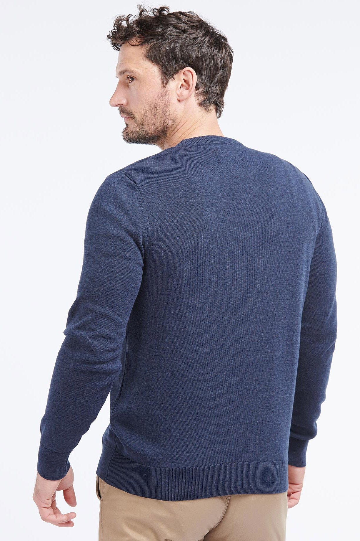 Barbour Organic Crew Neck Jumper - Navy