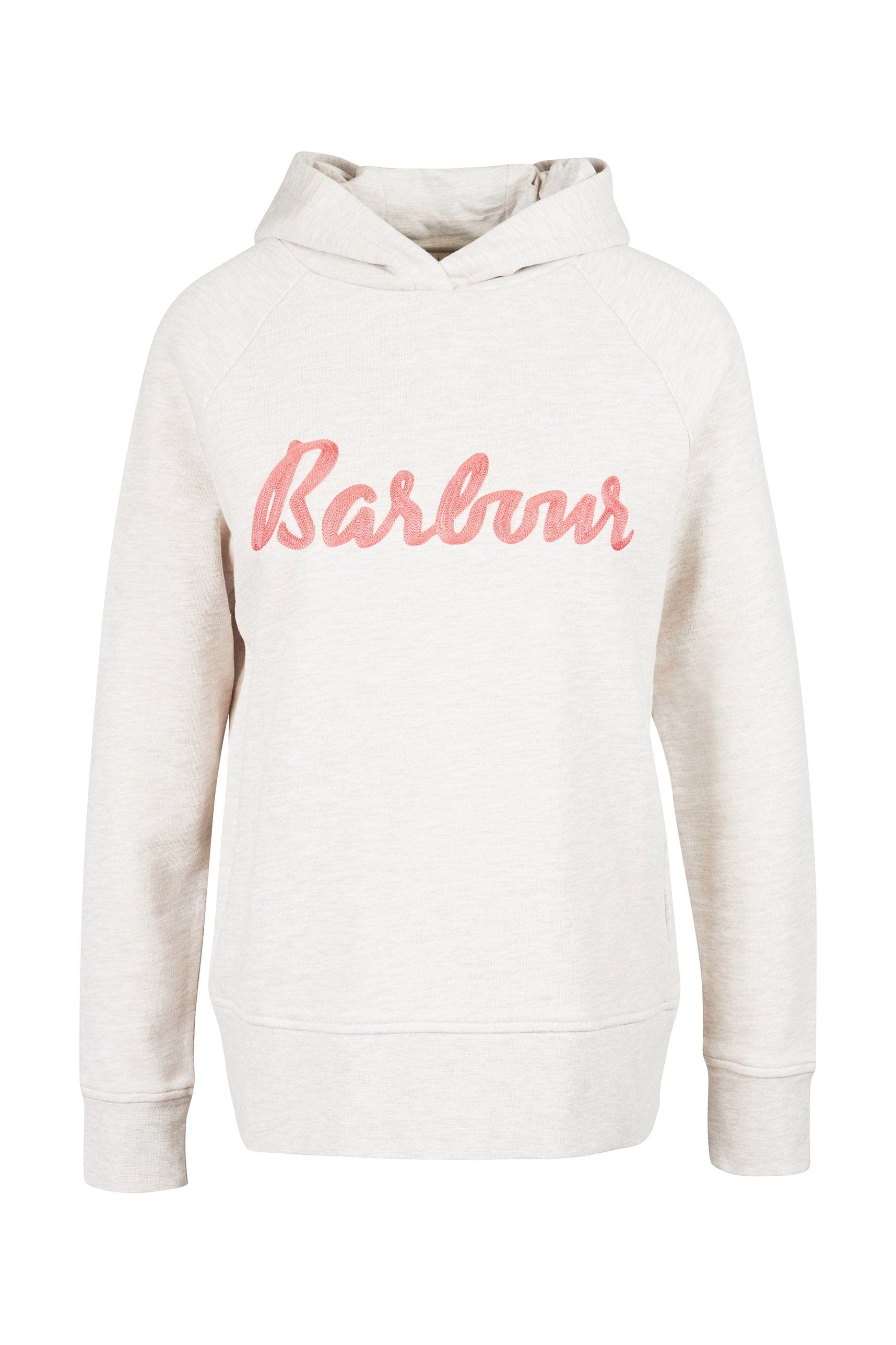 Barbour Otterburn Hoodie - Oatmeal Marl/Pink Punch