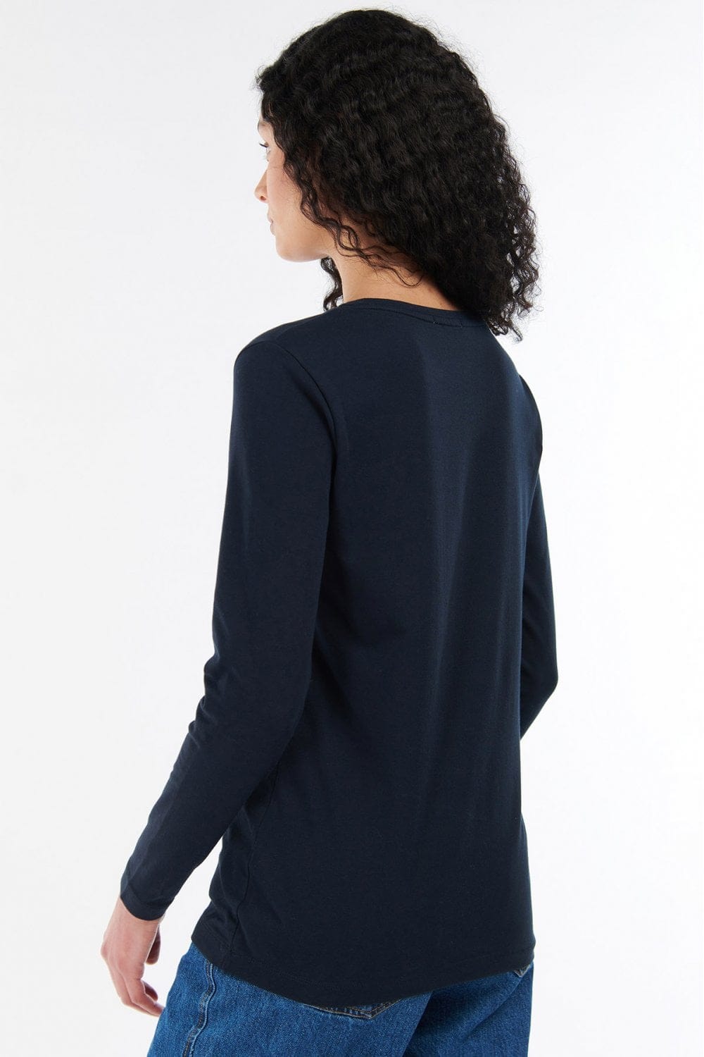 Barbour Otterburn Long Sleeve Tee - Navy/White