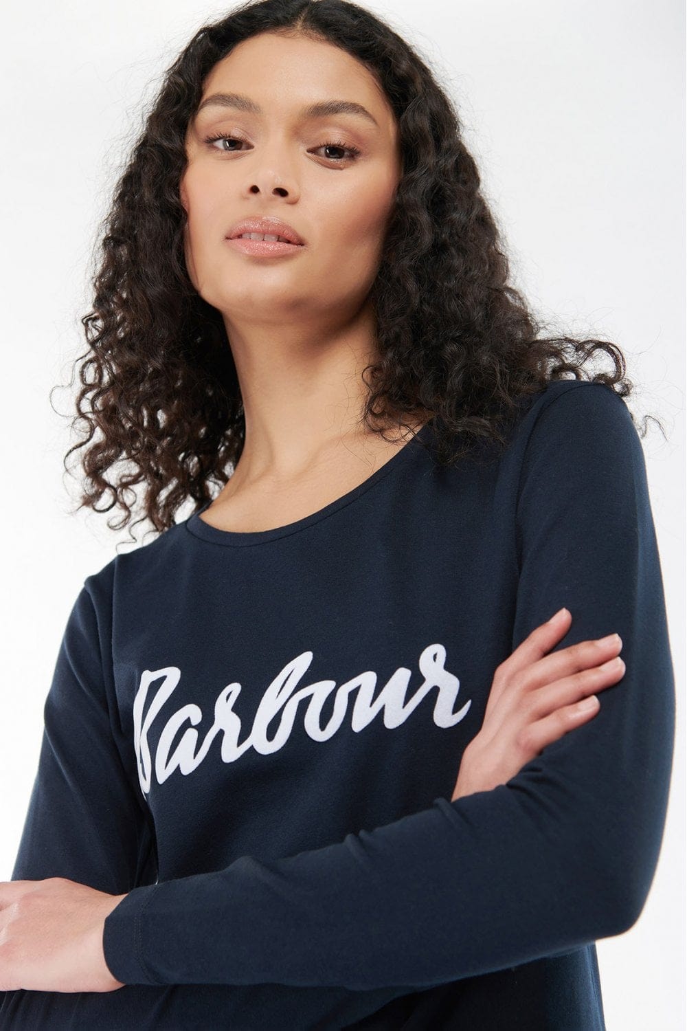 Barbour Otterburn Long Sleeve Tee - Navy/White