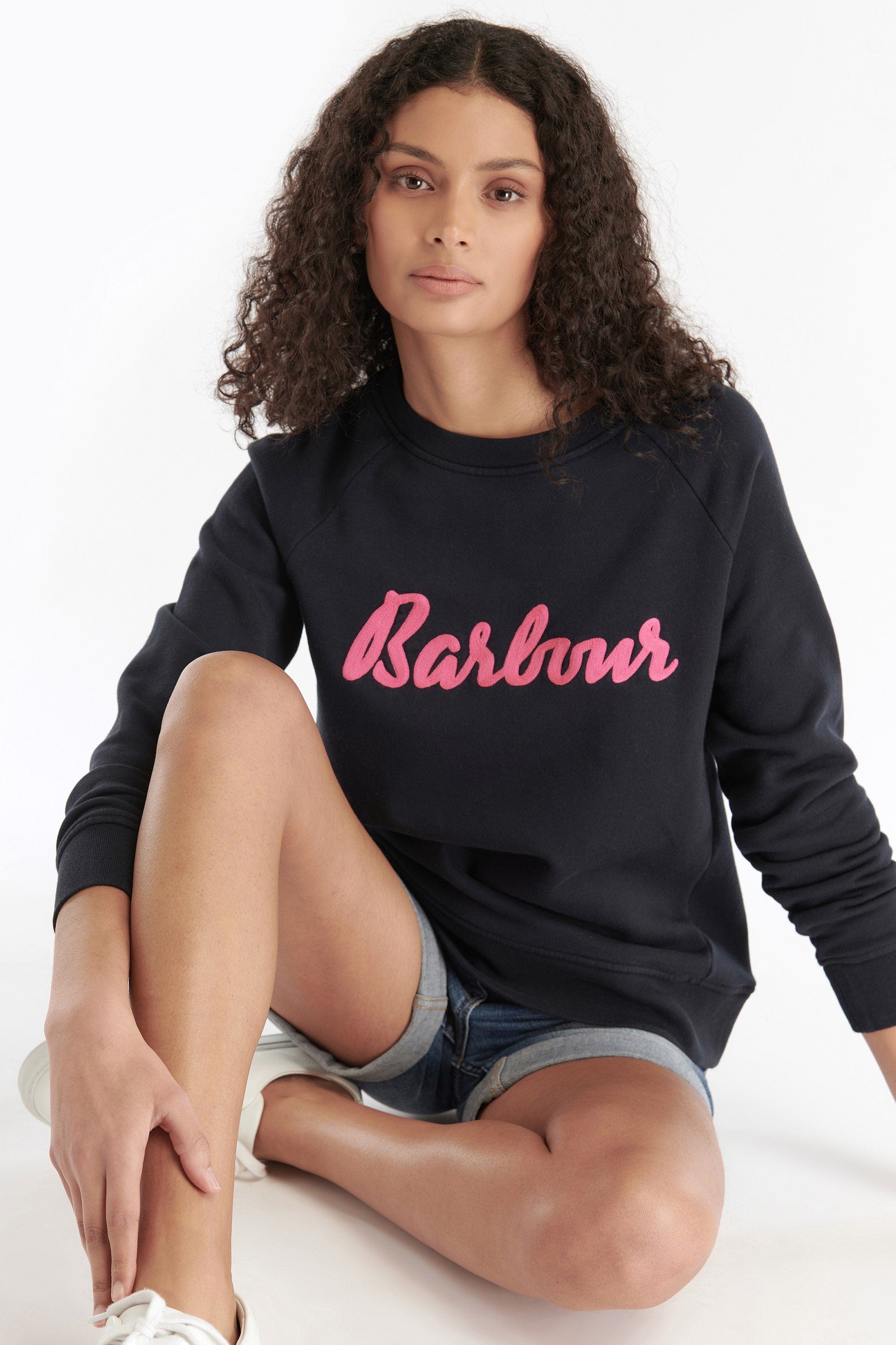 Barbour Otterburn Sweatshirt - Navy/Begonia
