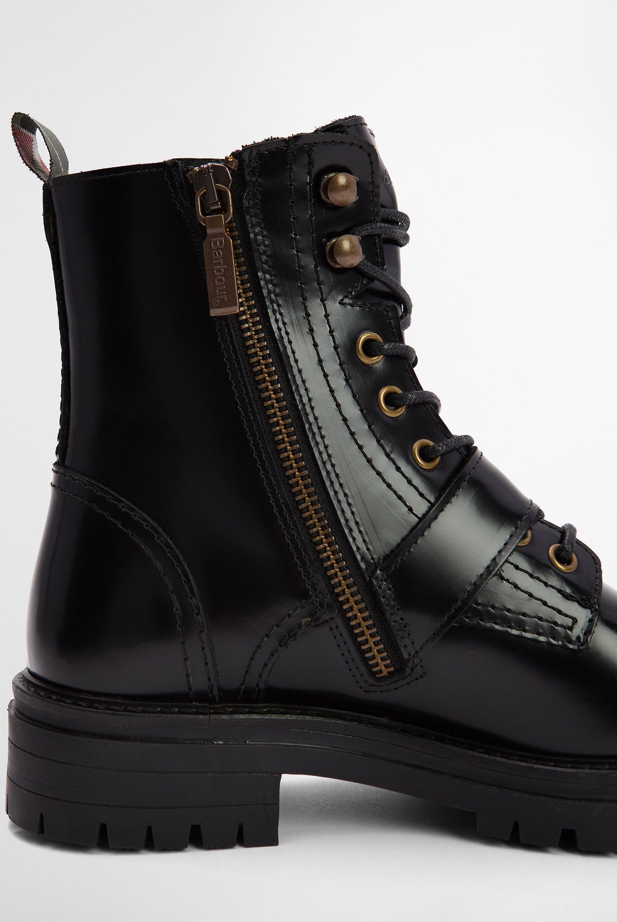 Barbour Ouseburne Biker Boot - Black Glace